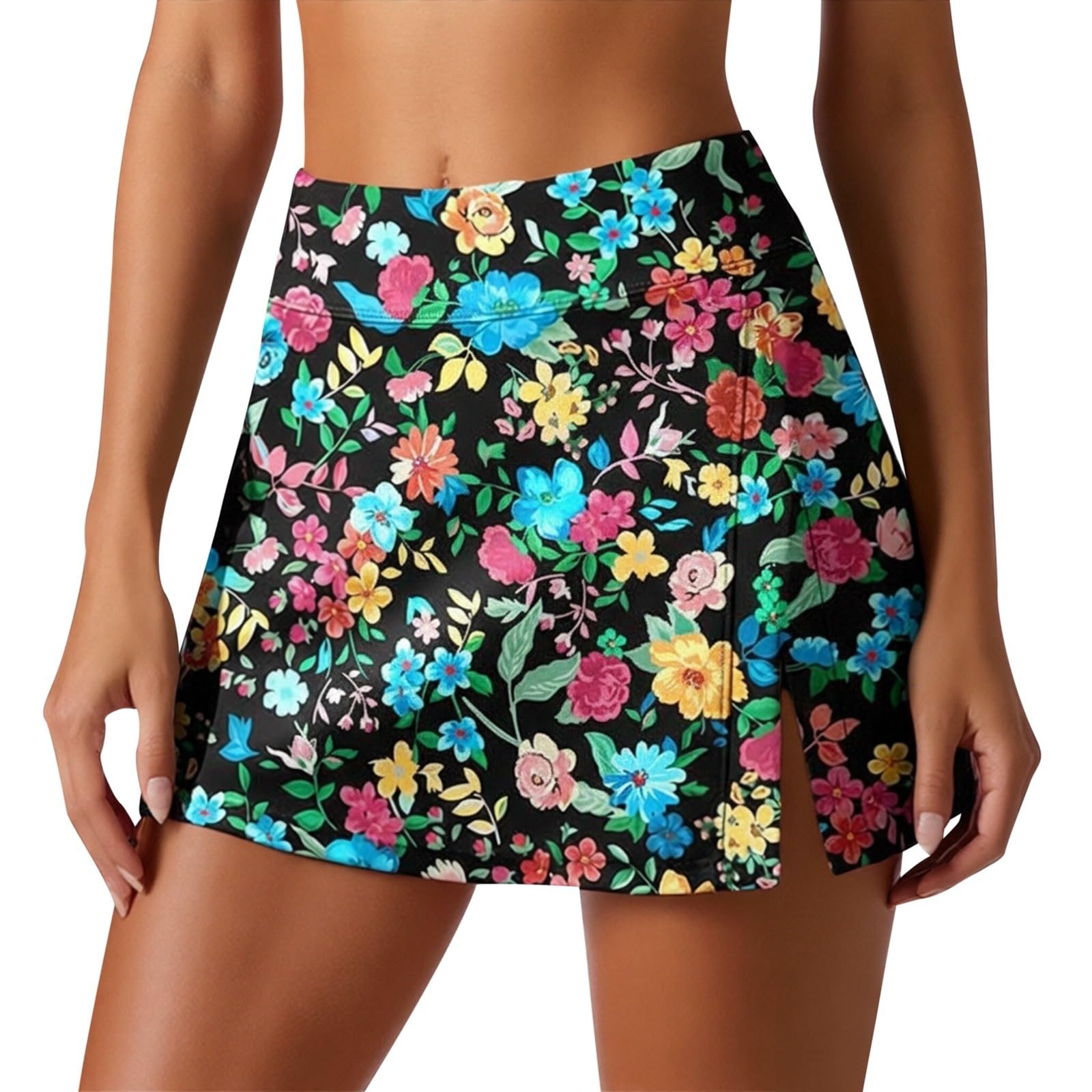 Generico Gonna Pantalone da Bagno Controllo Addominale Donna Gonna Pantalone da Nuoto Vita Alta Bikini GonnaDa Sportivo Bikini GonnaCorta Mare