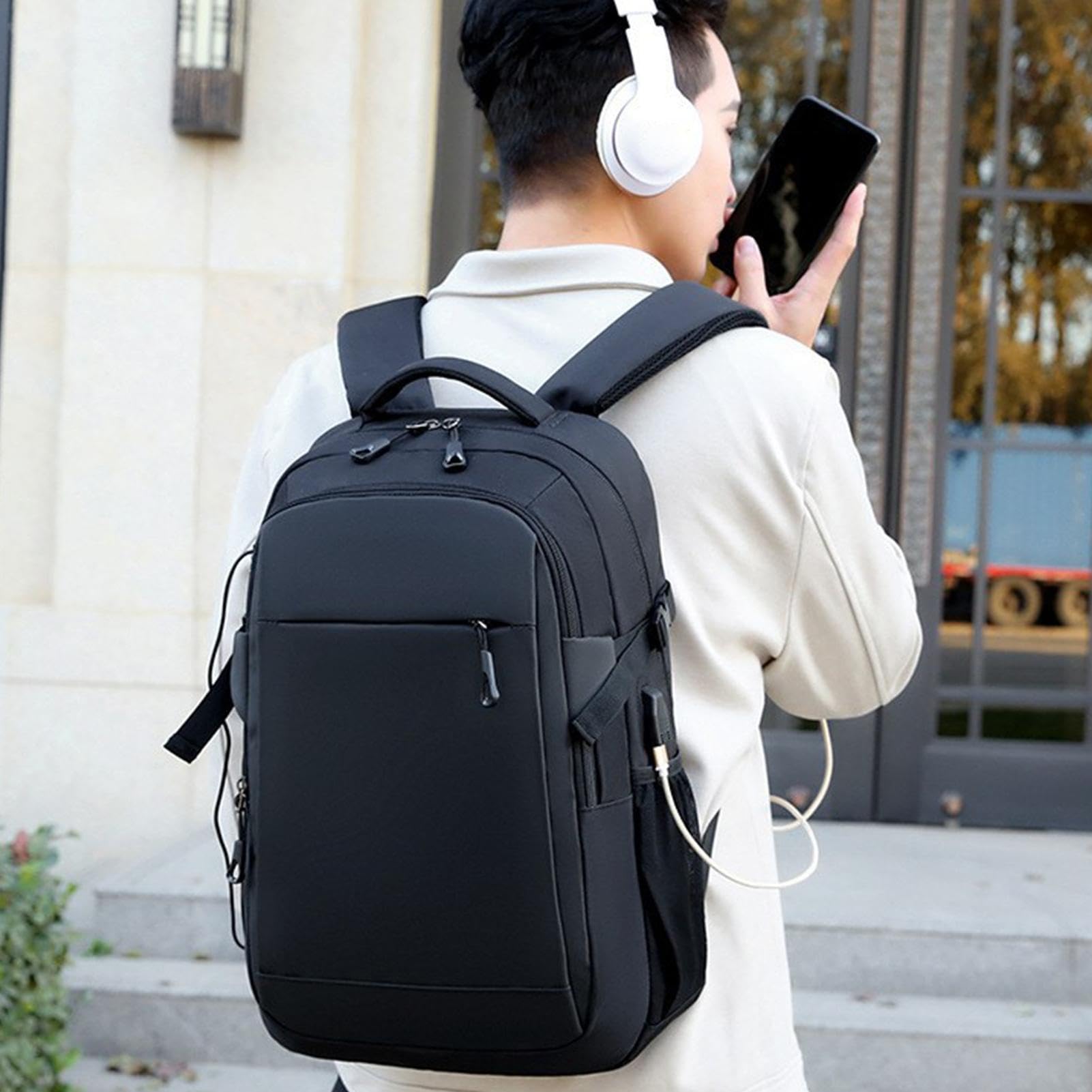 Zaino per computer portatile, traspirante, zaino universitario traspirante, per professionisti, ufficio, viaggiatori, giocatori, insegnanti, bar, biblioteche, riunioni, attività all'aperto