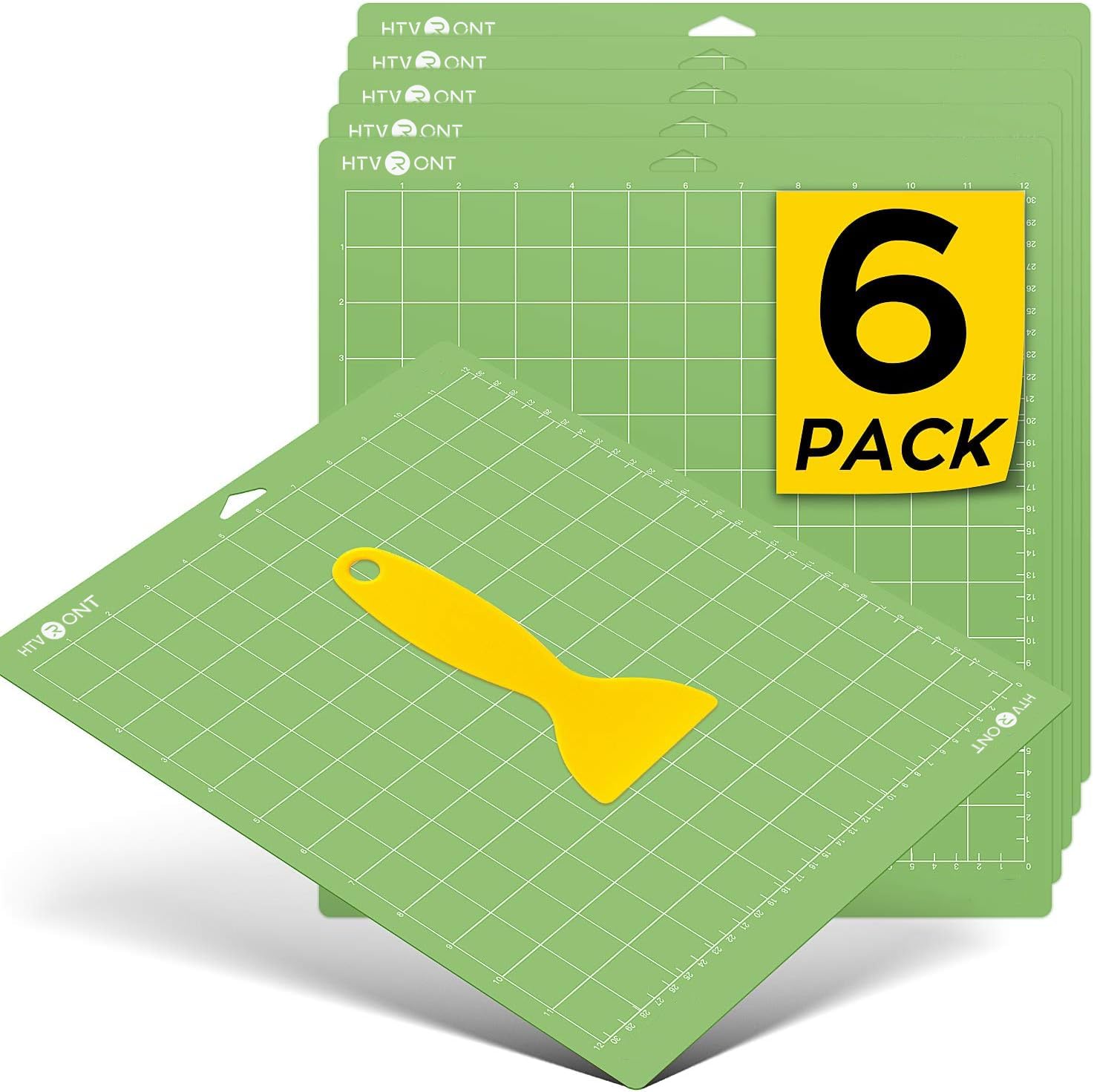 HTVRONT Standard Stickness Cutting Mat 12x12, 6 Pack, for Crafting