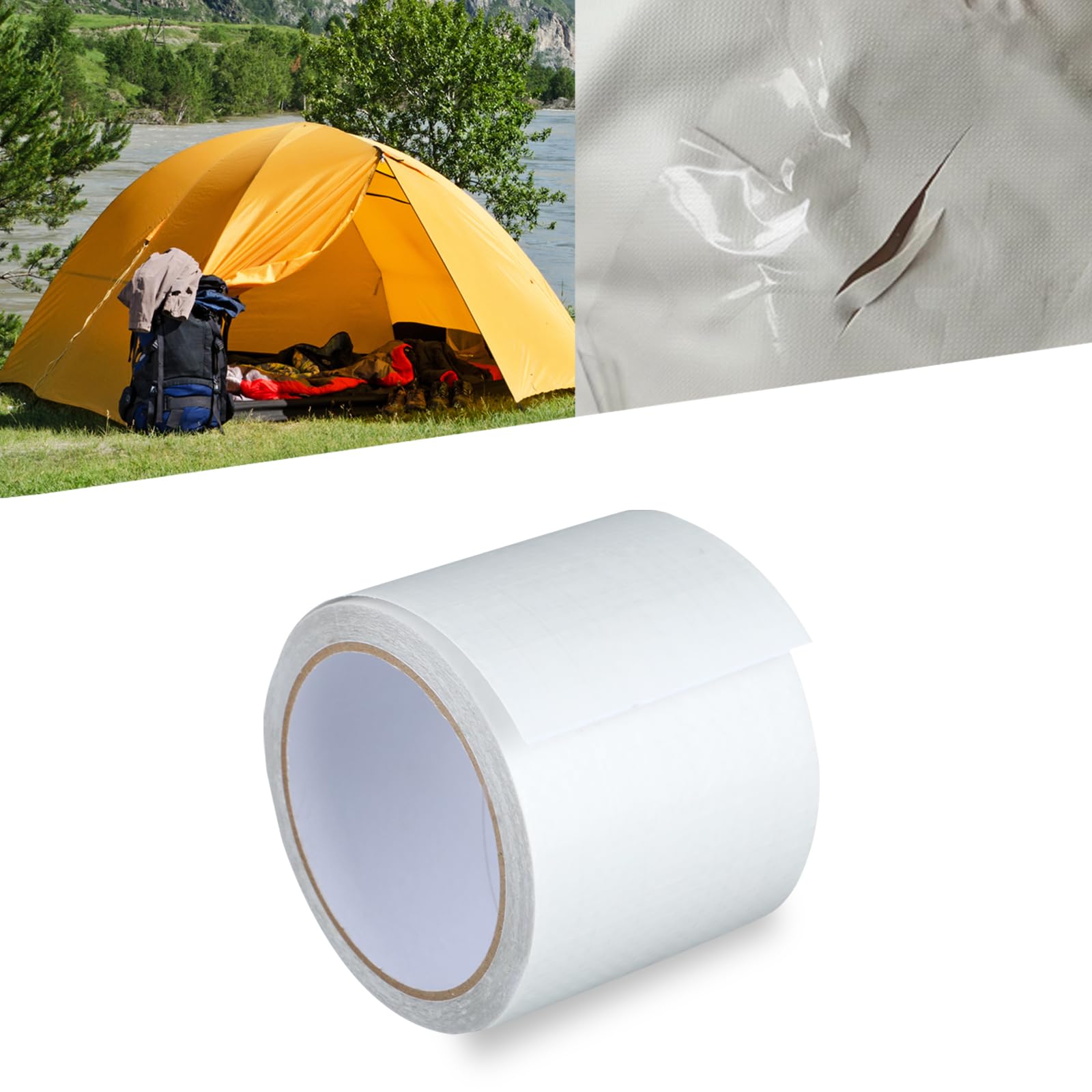 18 Patchs Réparation Autocollants Nylon Imperméable - Pour Tentes, Bâches, Vêtements