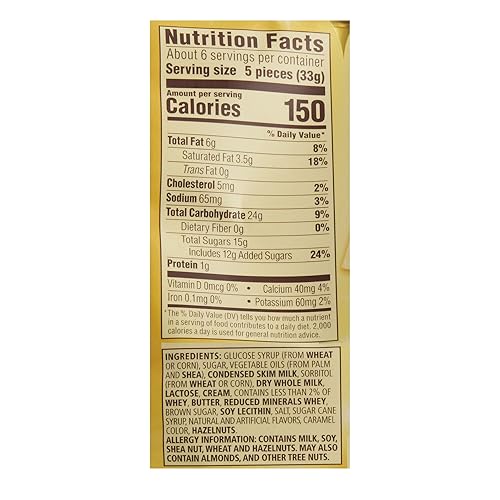 Werther's Original Holiday Caramels - Crema de mantequilla para galletas, 7.4 onzas (7.41 oz)