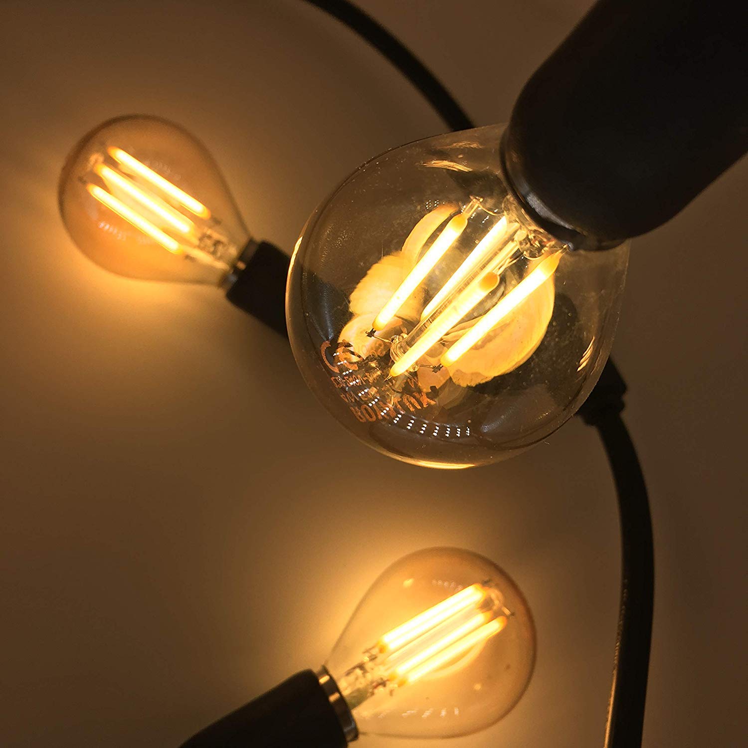 Jiotouhu G45 Golf Ball Filament Vintage LED Bulbs, B22 Bayonet Cap, Energy Saving 4W Light Bulb 40W Equivalent - Image 4