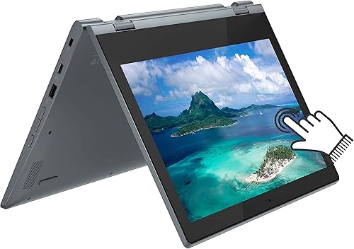 Lenovo Flex 3 - Chromebook con pantalla táctil HD 2 en 1 de 116 pulgadas Intel Celeron N4020 hasta 28 GHz 4 GB DDR4 RAM 64 GB de almacenamiento eMMC