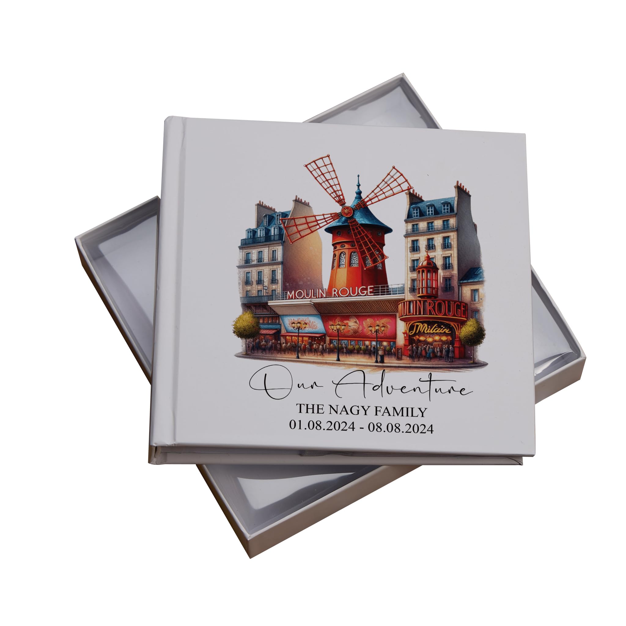Personalised France Paris Holiday Memory Adventure Photo Albums (Moulin Rouge (Paris))