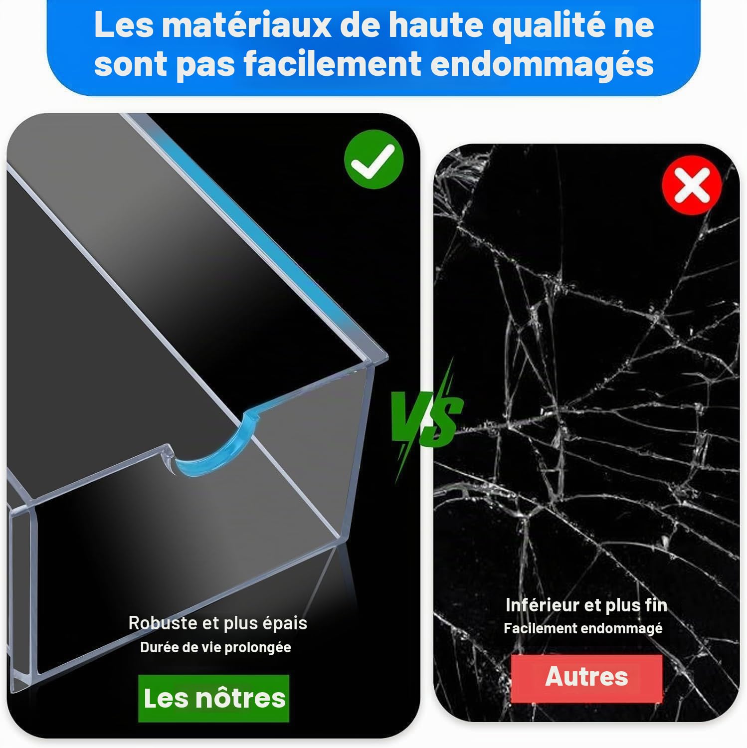 Lot de 4 organisateurs cosmétiques avec 20 tiroirs, empilables, tiroirs de rangement en acrylique durable, organiseurs de bureau transparents pour bureau, salle de bain, rangement de bijoux