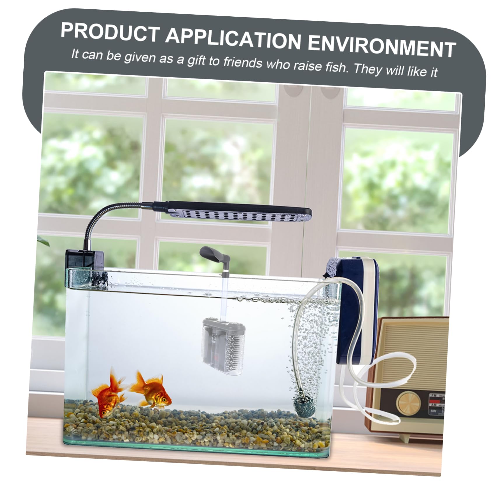 Toddmomy Depuradora Acuario Oxigenador Accesorios Prácticos Limpiador De Peceras Filtro Multifunción Cambio De Agua