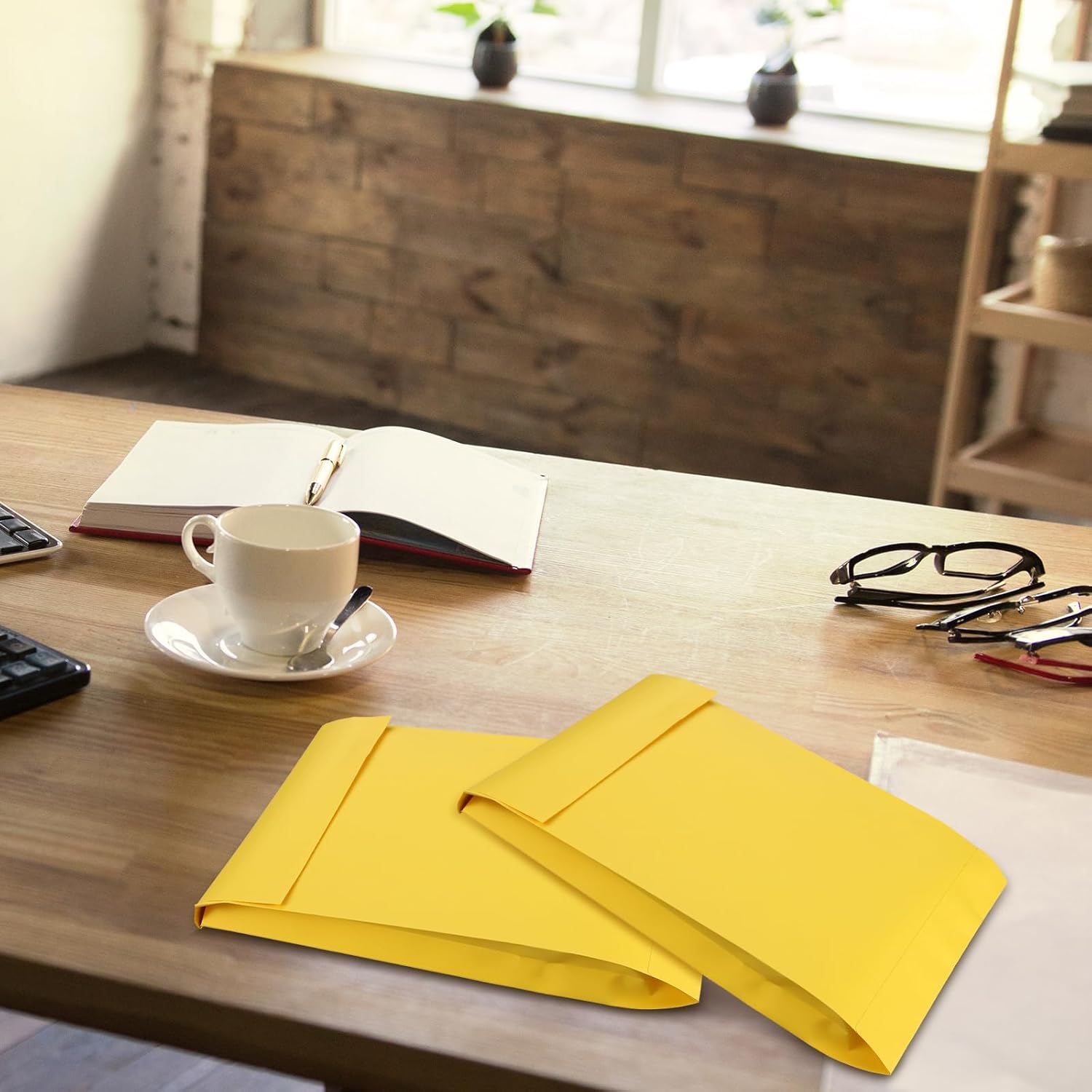 25 Pcs Catalog Envelopes Large Kraft Envelopes 10 x 15 Inches Large Mailing for Office Home Documents Magazines Photos Storage Organizing(Light Brown) - Image 3