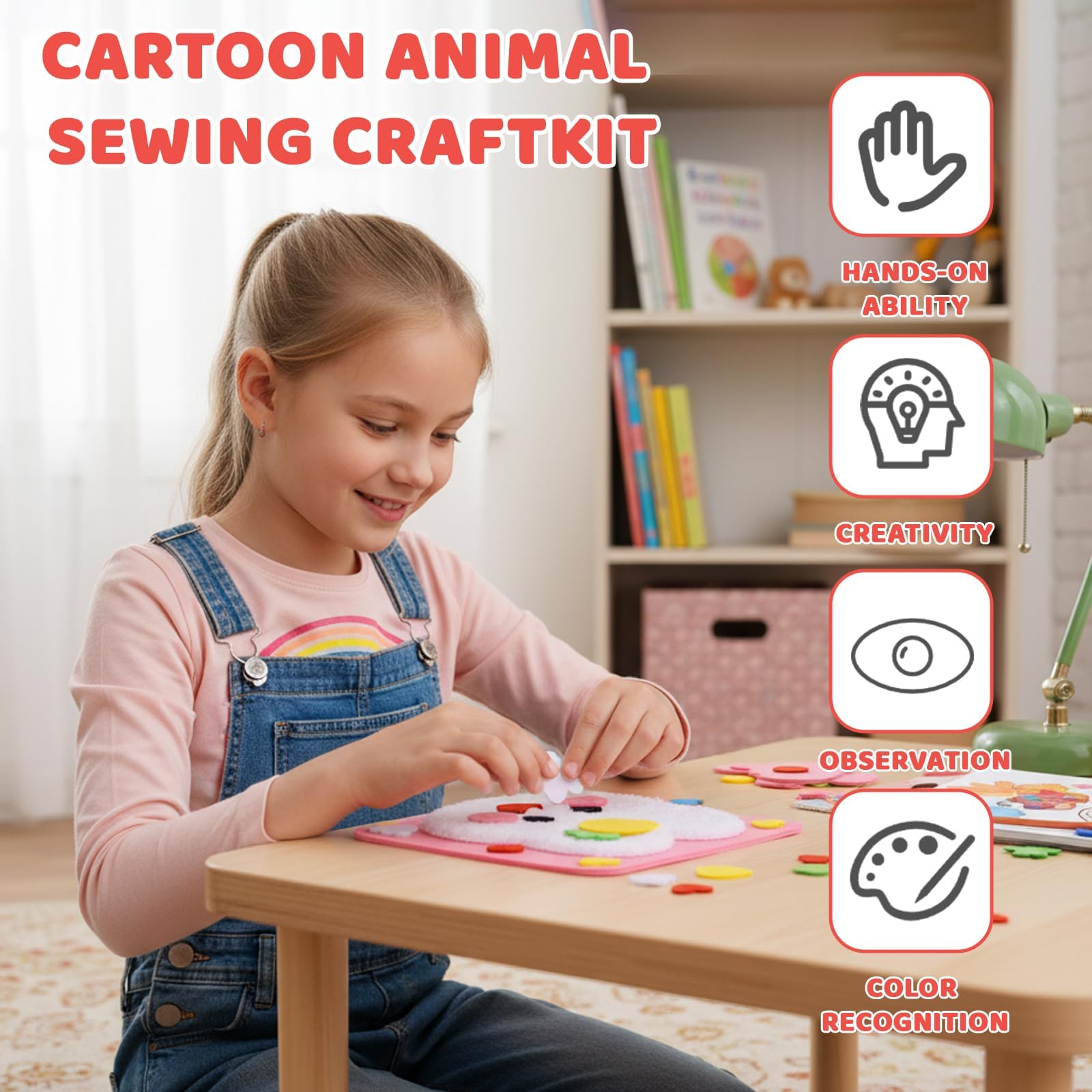 YgonziRuvc DIY Embroidery Doll Set for Children 3 Pack Kids Sewing Kit with Rabbit Cat Bear - Image 4