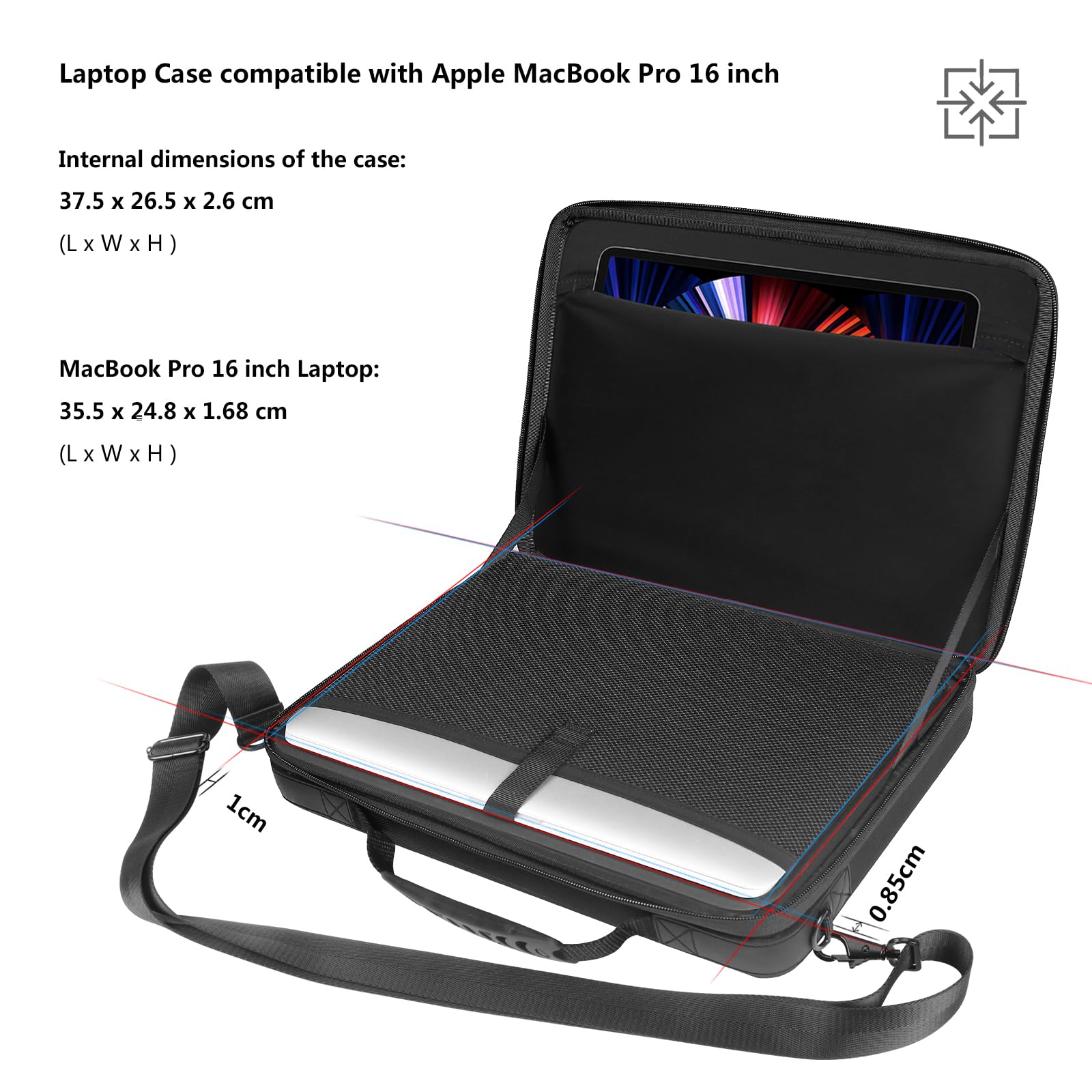 Smatree MacBook Pro de 16 Pulgadas 2023 Funda para portátil, Carcasa rígida Compatible con MacBook Pro de 16 Pulgadas 2023 2021 2019/15,4 Pulgadas/Samsung Galaxy Book2 Pro 15,6 Funda para portátil