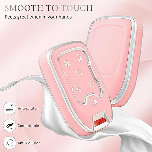 Miniatura 3 de OFFCURVE Funda para llavero con llavero para GMC YukonYukon XL Terrain Funda de llavero de TPU suave para Chevy Chevrolet Suburban Tahoe accesorios