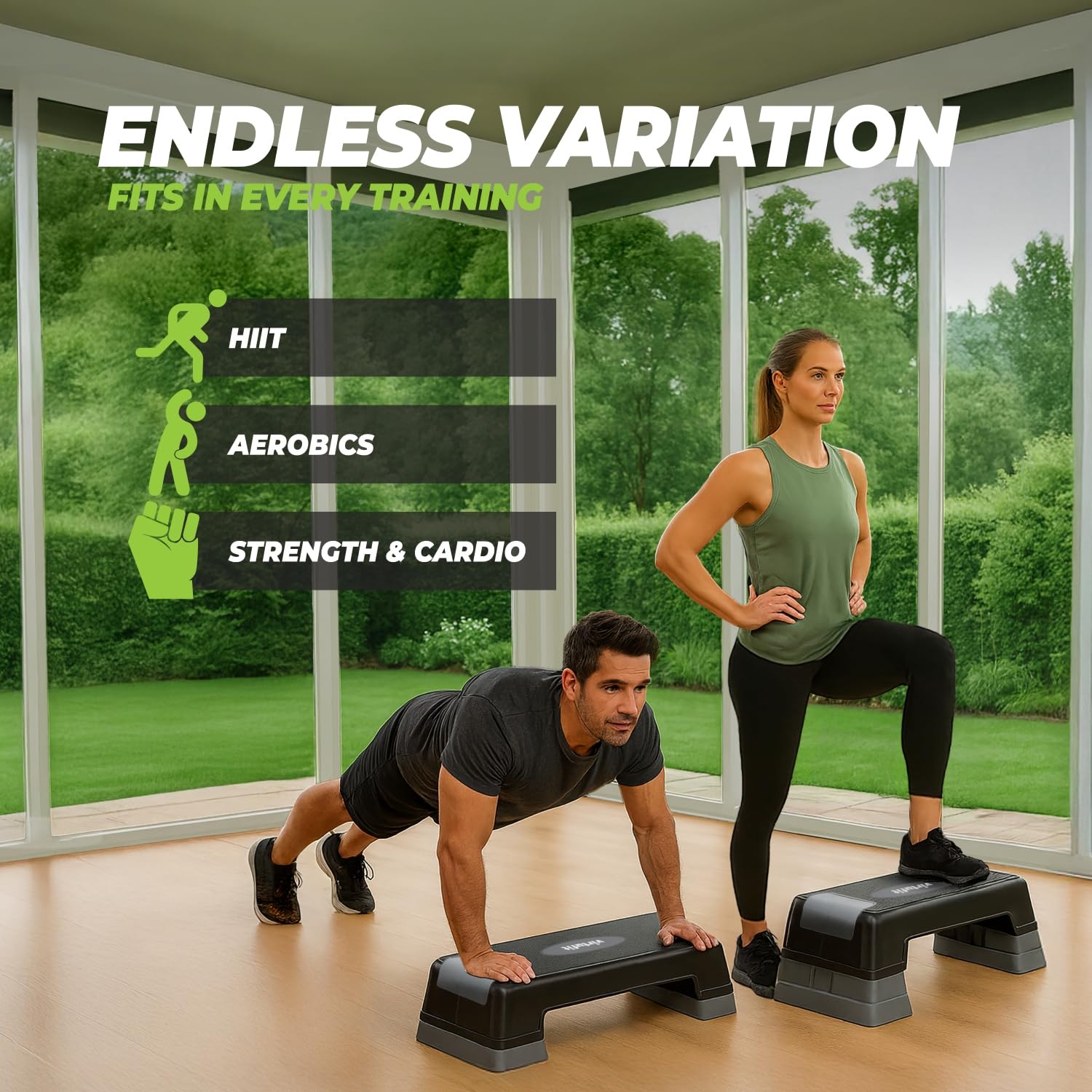 Piattaforma aerobica VirtuFit - Stepper aerobico - Regolabile