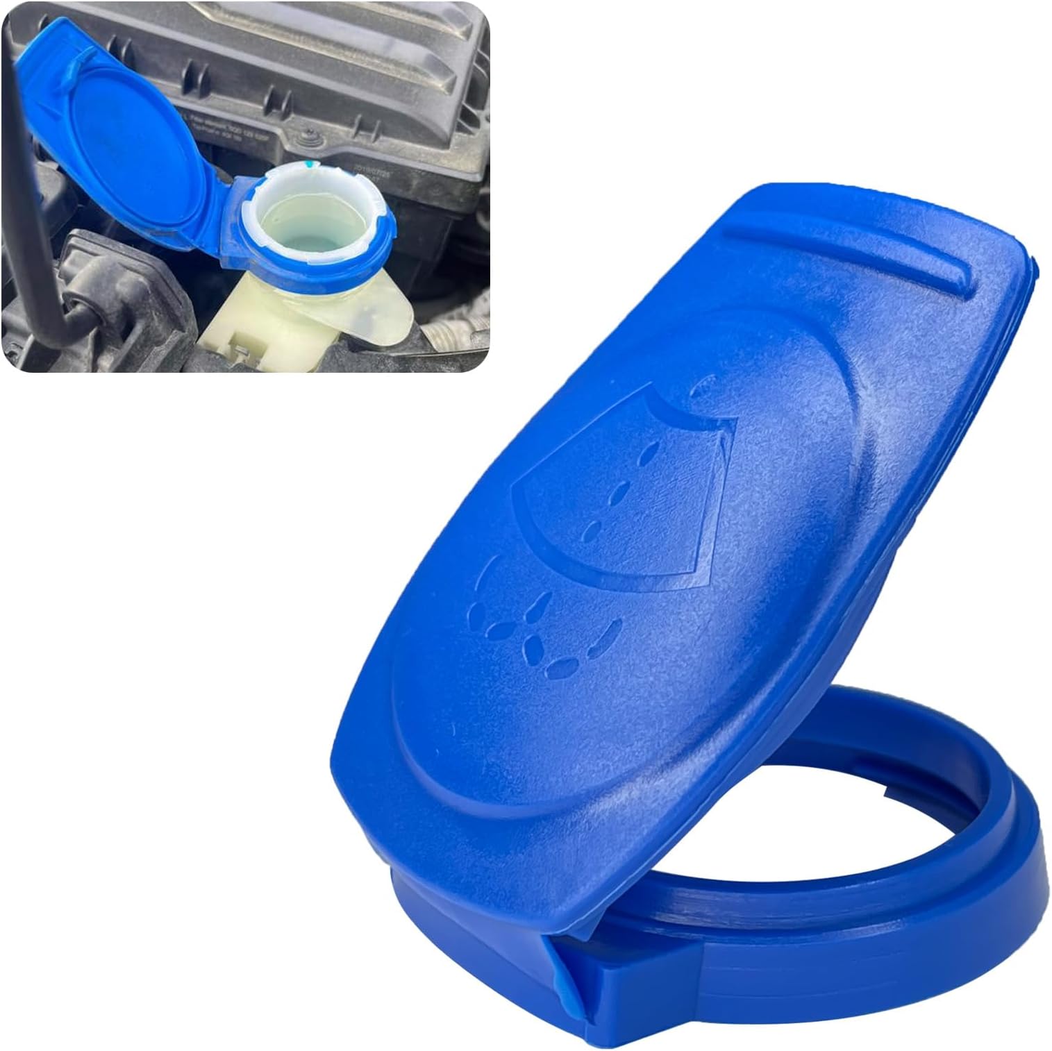 Windshield Washer Fluid Cap, Windshield Wiper Fluid Reservoir Cap for VW Atlas Tiguan Jetta GTI, Durable Leak-Proof Tank Bottle Lid, Automotive Accessories Replacement #3Q0955455 (1PCS)