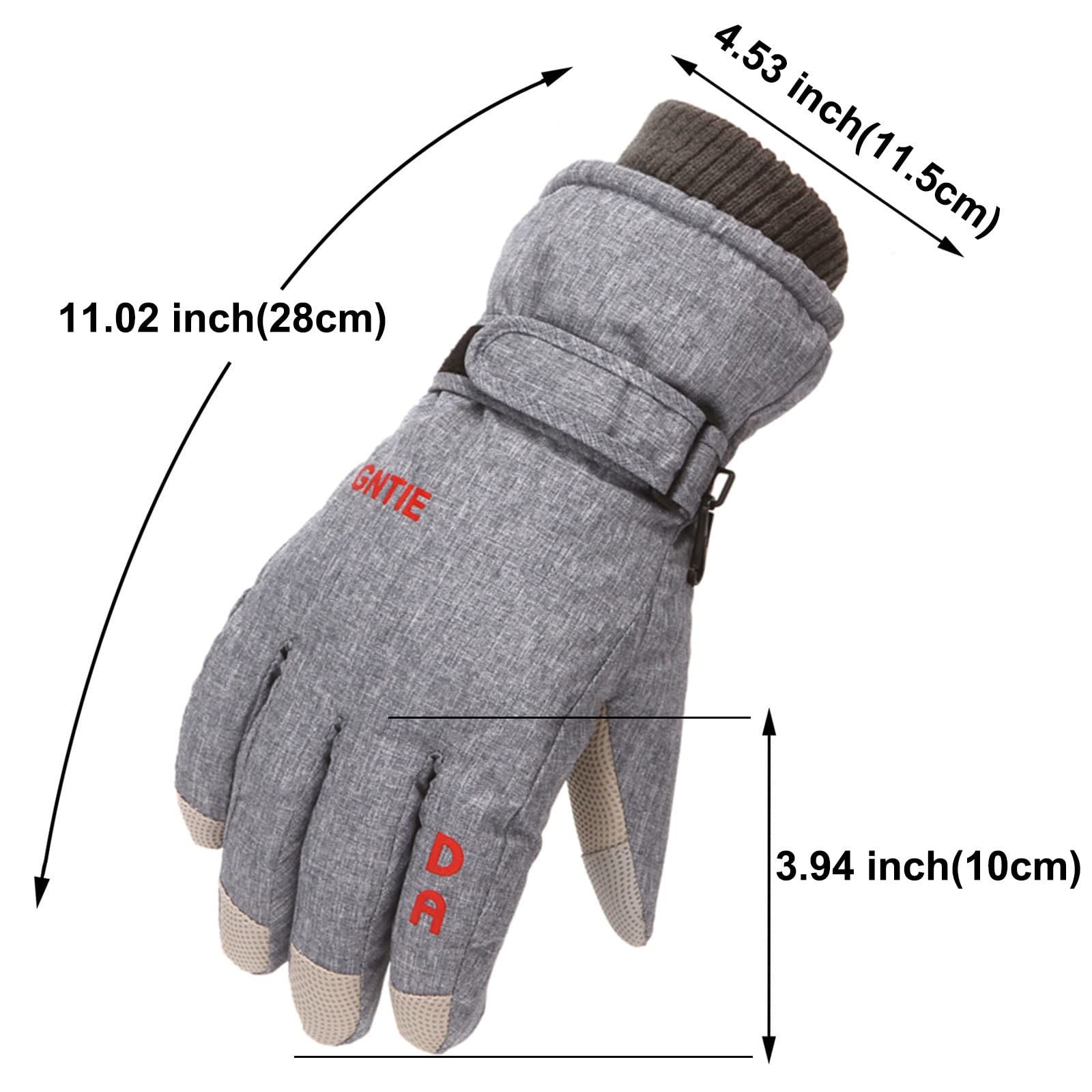 INLLADDY Fahrradhandschuhe Herren Winter Vaude, Damen Skihandschuhe,  wasserdicht, rutschfeste Schneehandschuhe, warme Fleece Sport Outdoor  Handschuhe, Snowboarden, Reiten Gelb Einheitsgre : Amazon.de: Fashion