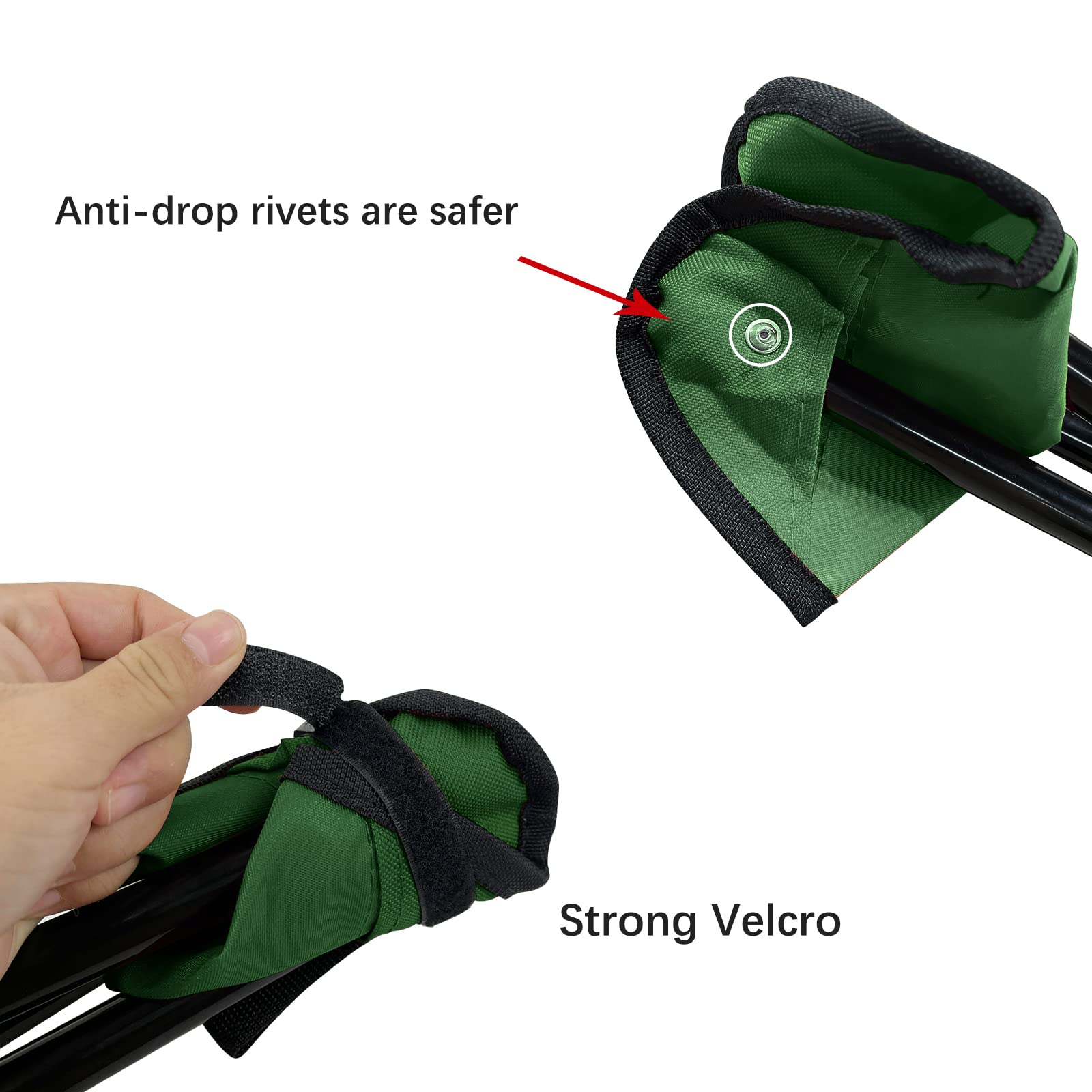Taburete de camping plegable Asiento de silla de pesca portátil para acampar, senderismo, golf, caza, senderismo, jardinería al aire libre y playa de viaje (verde)