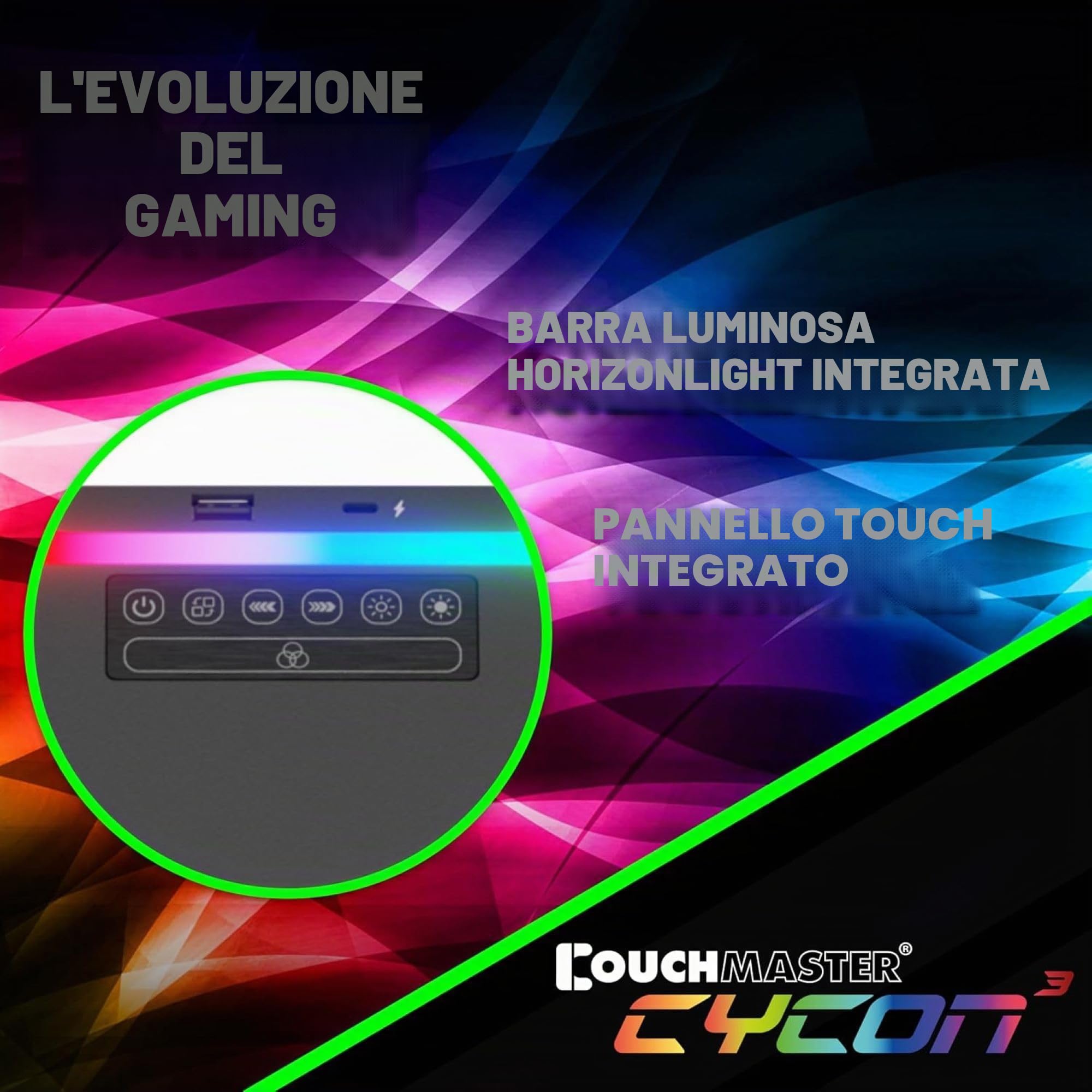 Couchmaster® CYCON² - Black Edition - gaming pad del divano per mouse e tastiera (per PC, PS4/5, XBOX One/Series X|S)