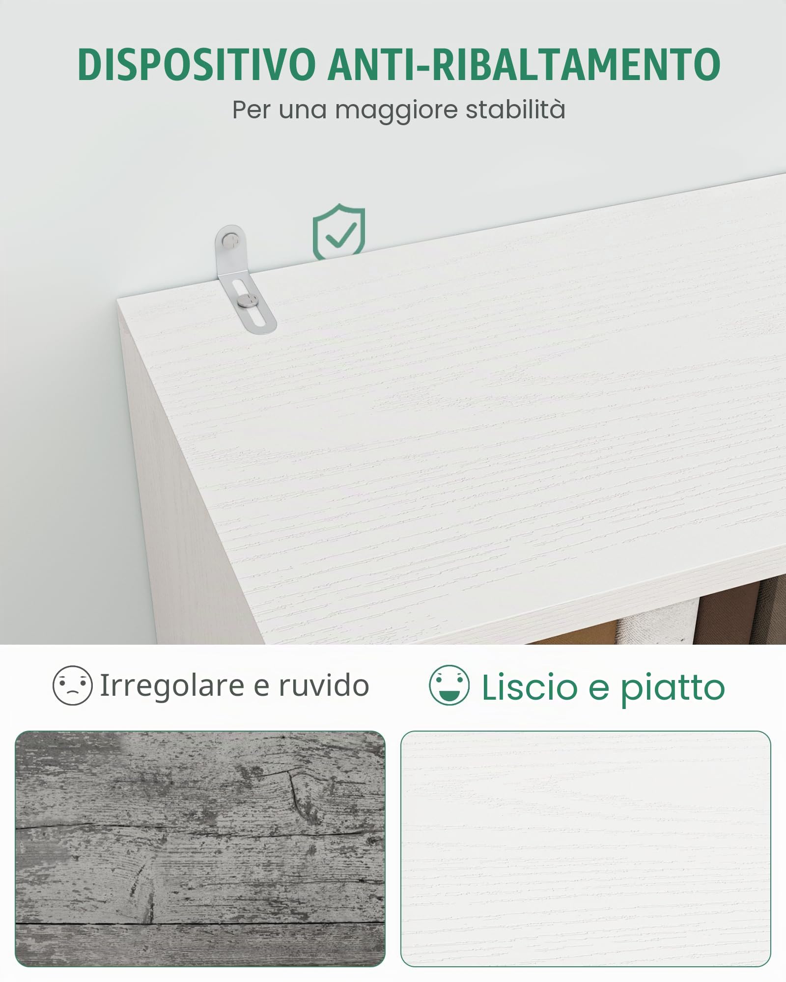 Hzuaneri Libreria a 10 Cubi, Libreria a Gradini, Scaffale Espositivo a 4 livelli, Pannelli Regolabili, Organizzatore di Stoccaggio, per Soggiorno, Studio, Camera da Letto, Bianco BC24013X