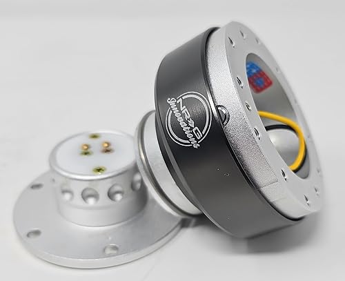 Miniatura 5 de NRG (SRK-200) Anillo de cuerpo negrofibra de carbono de aluminio GEN 2.0 Racing Performance Volante Adaptador de liberación rápida Ajuste 2 vías