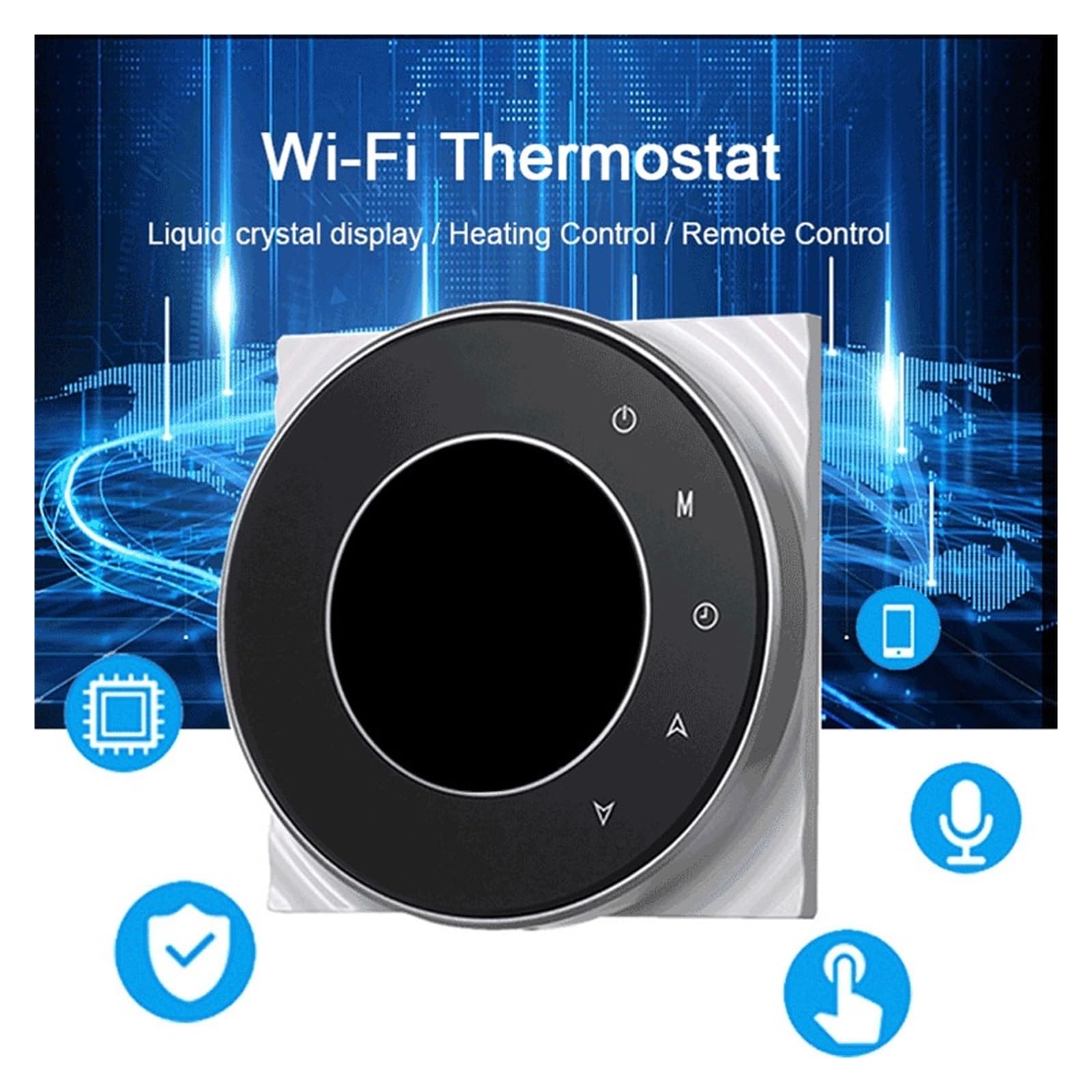 Inteligentny termostat, Inteligentny termostat Tuya do wody/kocioł elektryczny/gazowy, tygodniowy programowalny elektroniczny cyfrowy termoregulator ogrzewanie pomieszczeń(GB(NO WIFI))