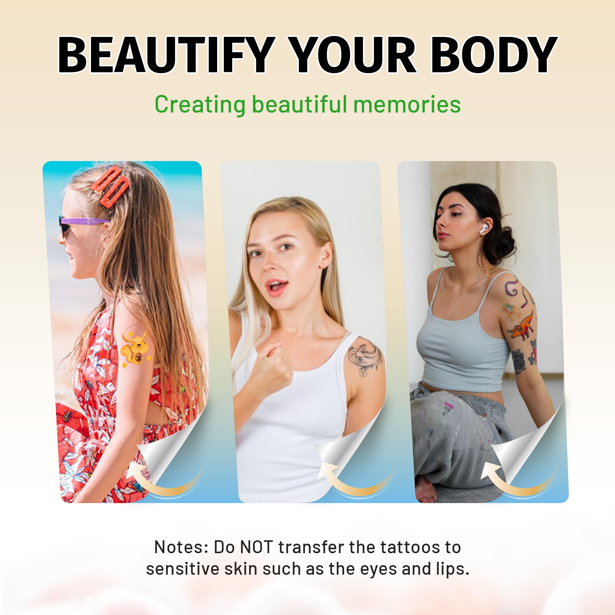 TransOurDream Matte Tru-Temporary Tattoos Transfer Paper Clear Stickers A4 10 Sets(A+B) Inkjet/Laser Printable Temporary Tattoo Paper Personalised Temp Tattoo Printing Paper(08Pro-10) - Image 4