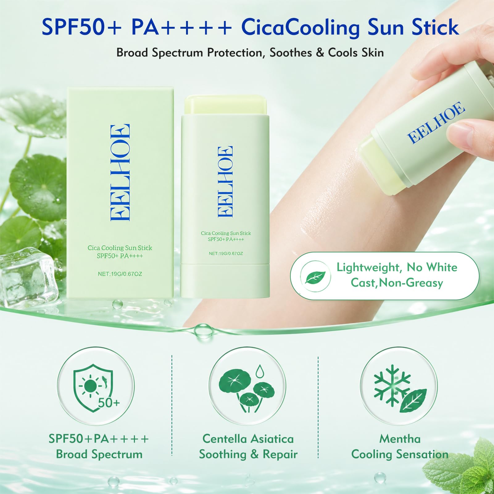 Zestaw z kremem przeciwsłonecznym, sztyft przeciwsłoneczny UV SPF 50+, krem przeciwsłoneczny SPF 50