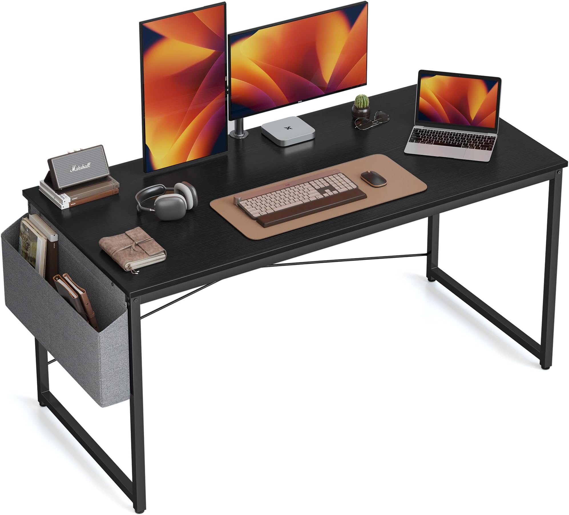 Cubiker Computer Desk 55" Home Office Writing Study Laptop