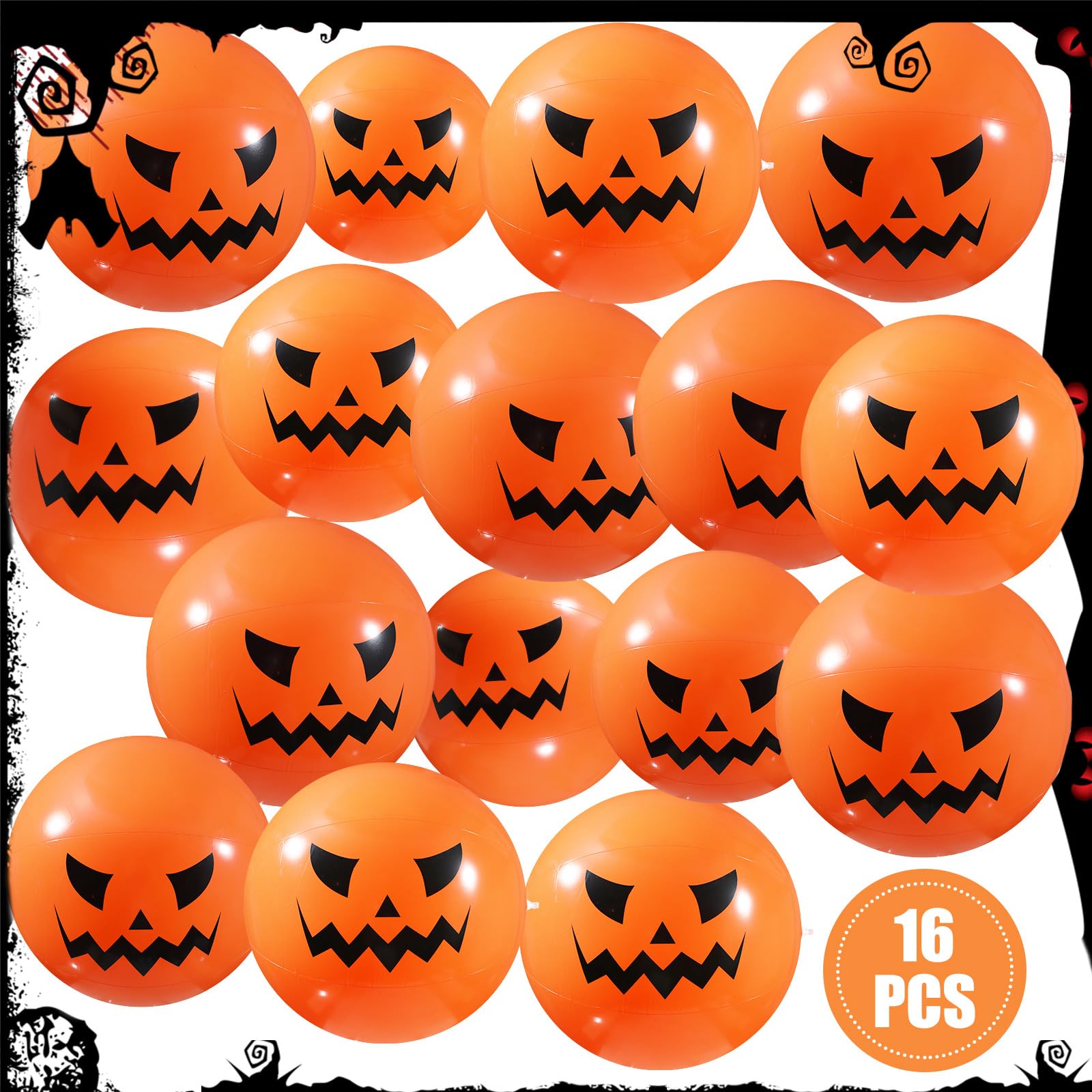 Amazon.com: Liliful 16 Pcs Halloween Pumpkin Ball Inflatable 16