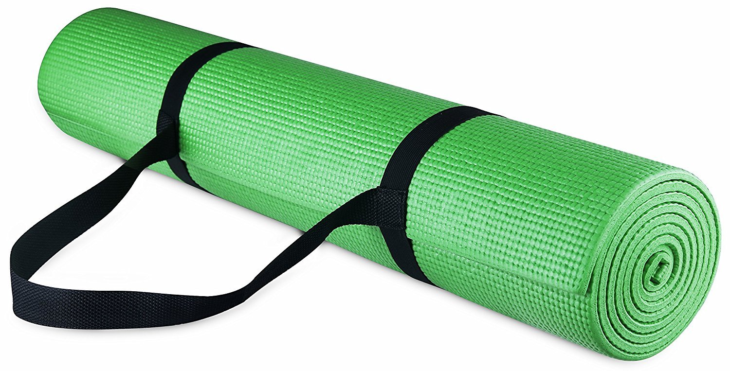 AEC GoYoga All Purpose High Density Non-Slip Exercise Yoga Mat (Green, 4mm)