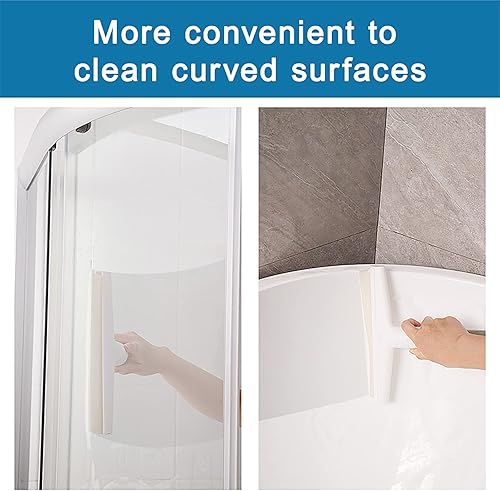 Miniatura 5 de Eyliden Rasqueta de ventana función patentada de colección de agua limpiador de ventanas 2 en 1 espátula de goma de doble cara y esponja de