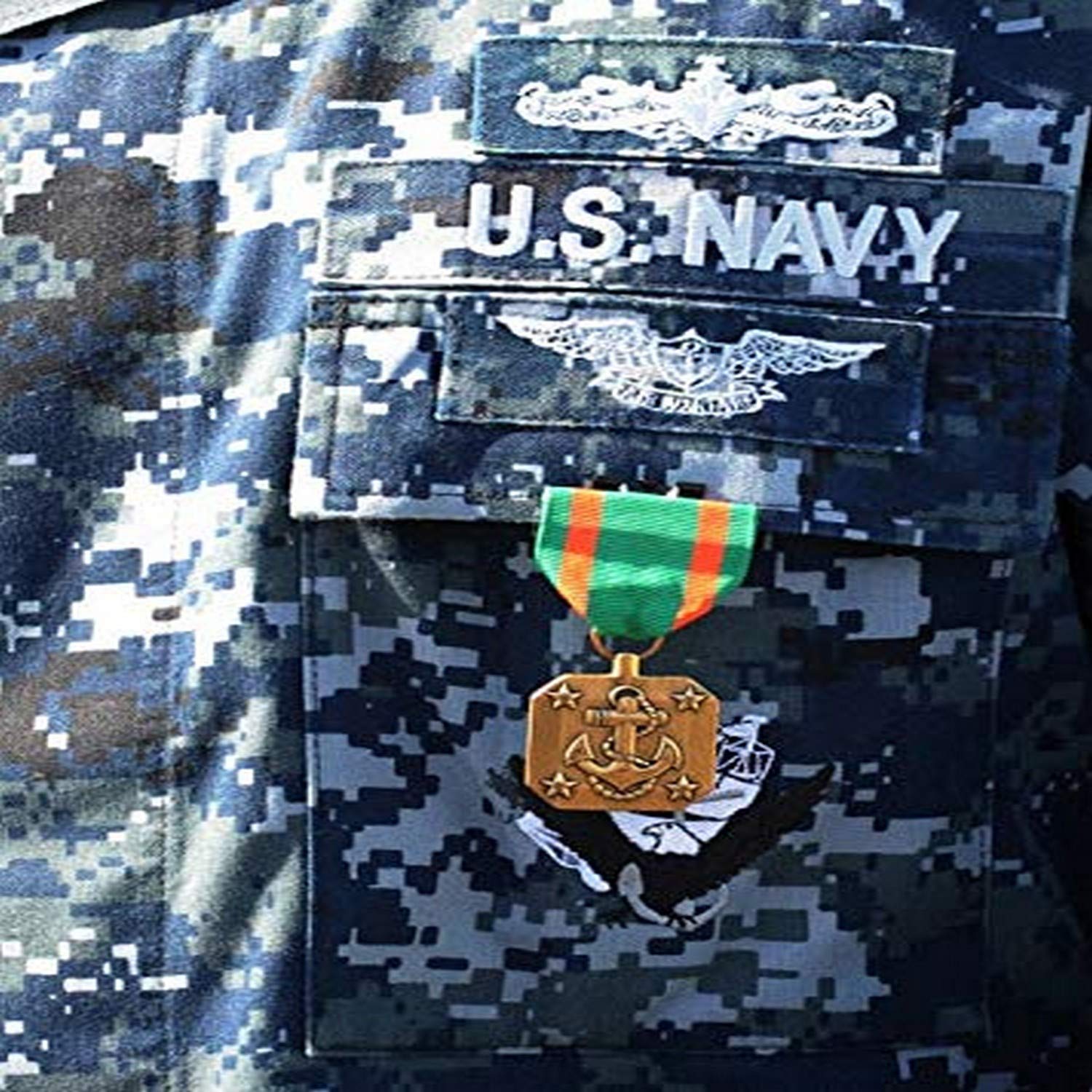 Amazon.com: A Navy and Marine Corps Achievement Medal adorns the US Navy  uniform Poster Print by Stocktrek Images (11 x 17): Posters & Prints