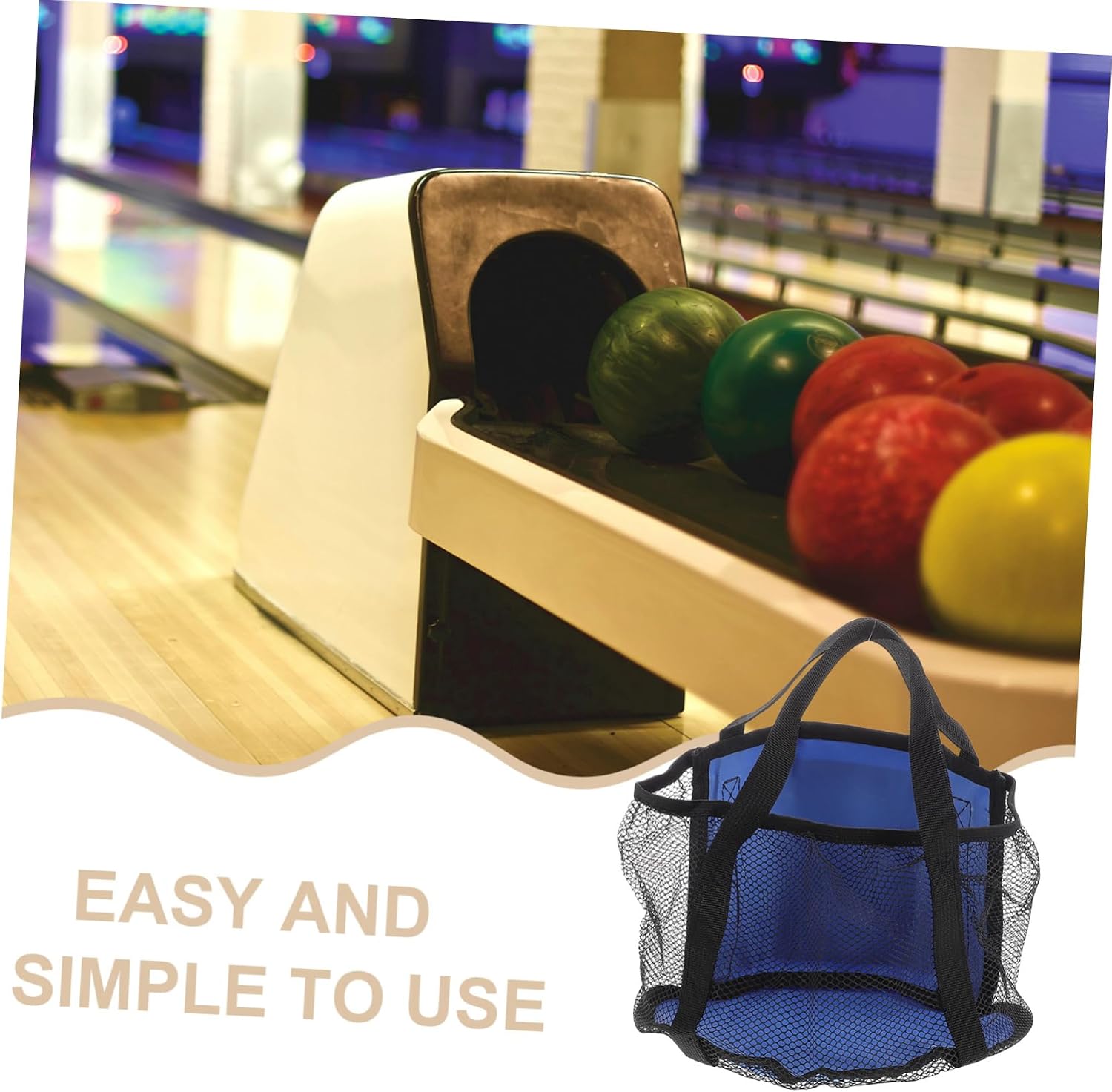 Mesh Ball Bowling Bag Multi-use Bowling Tote for Carrying Storing Practical Sports Bag for Men