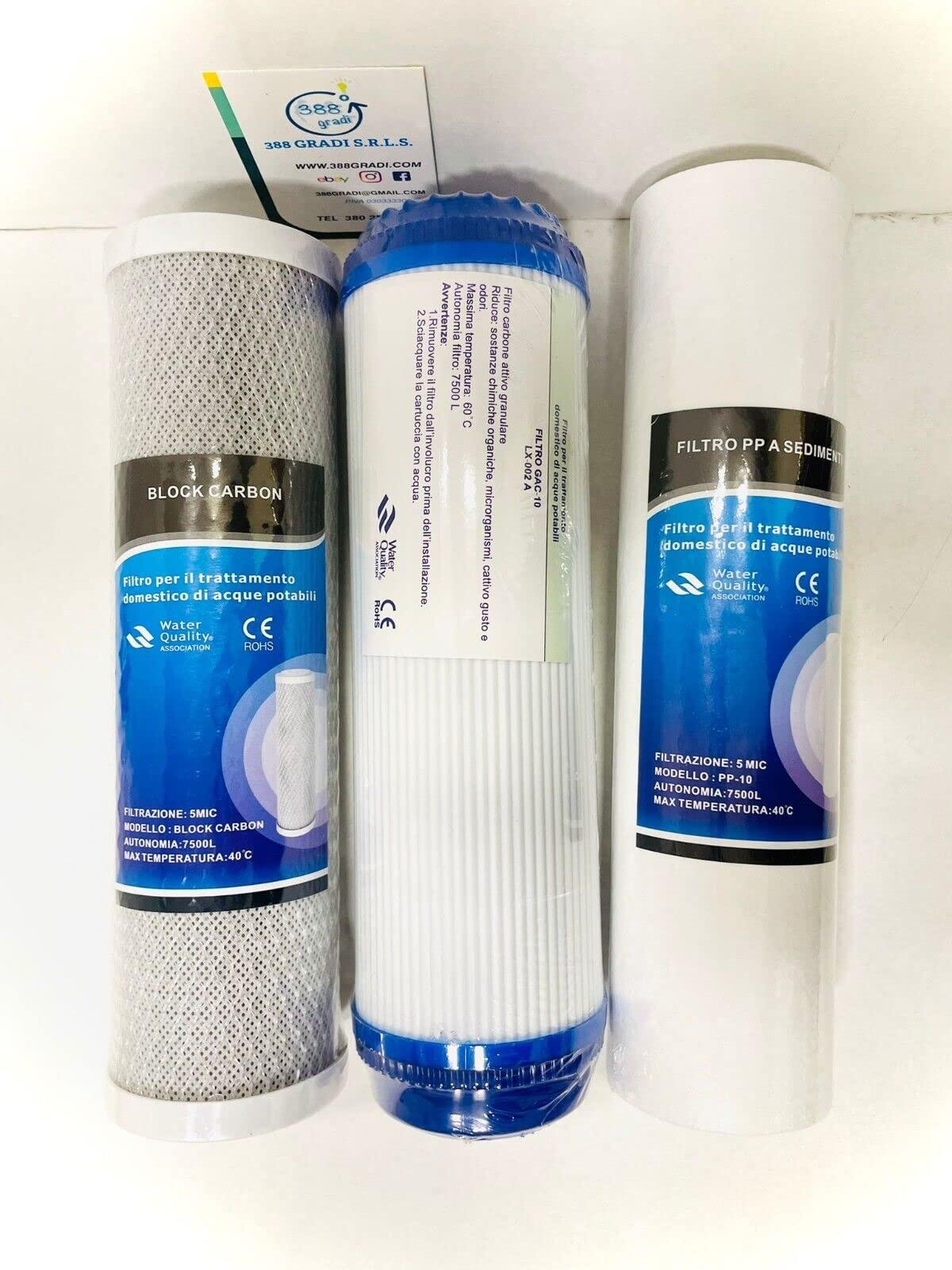 Generico 5 FILTRI KIT CON MEMBRANA UF PER DEPURATORE AD ULTRA FILTRAZIONE