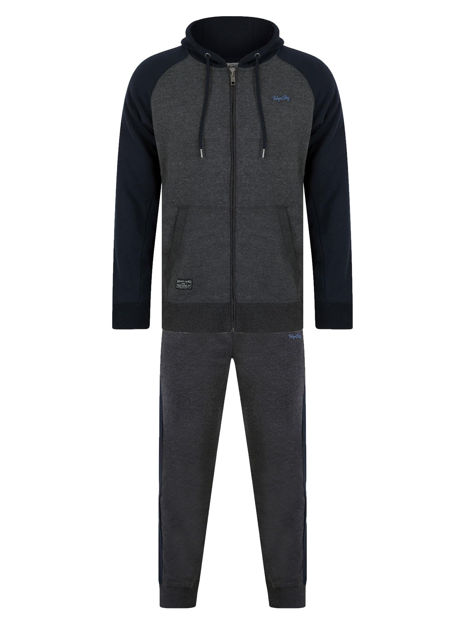 Mens Cotton Blend Zip-Through Hoody and Jogger Set -