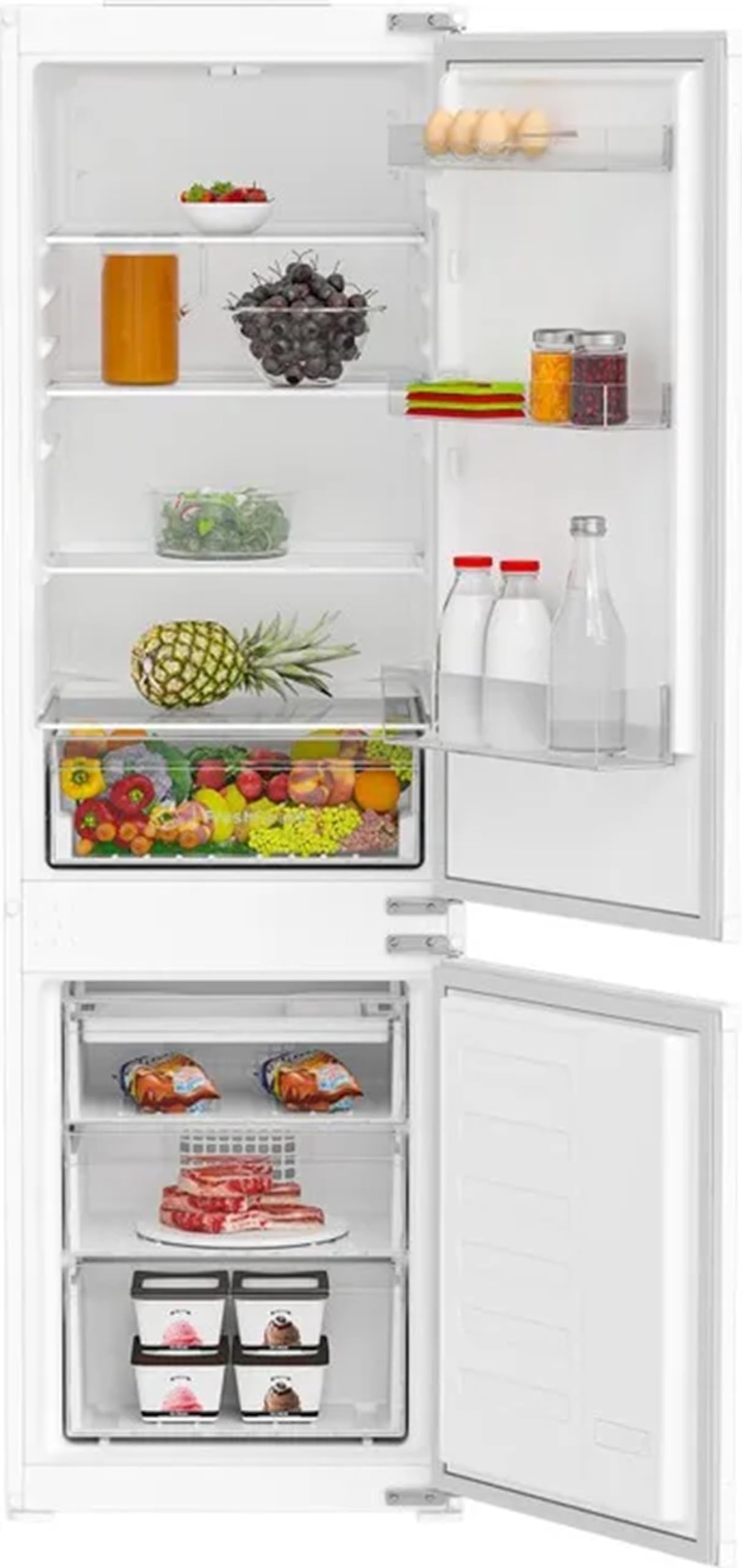 KINH1271B4E - Frigorifero combinato no frost, 262 Litri, Installazione da incasso, Classe energetica E