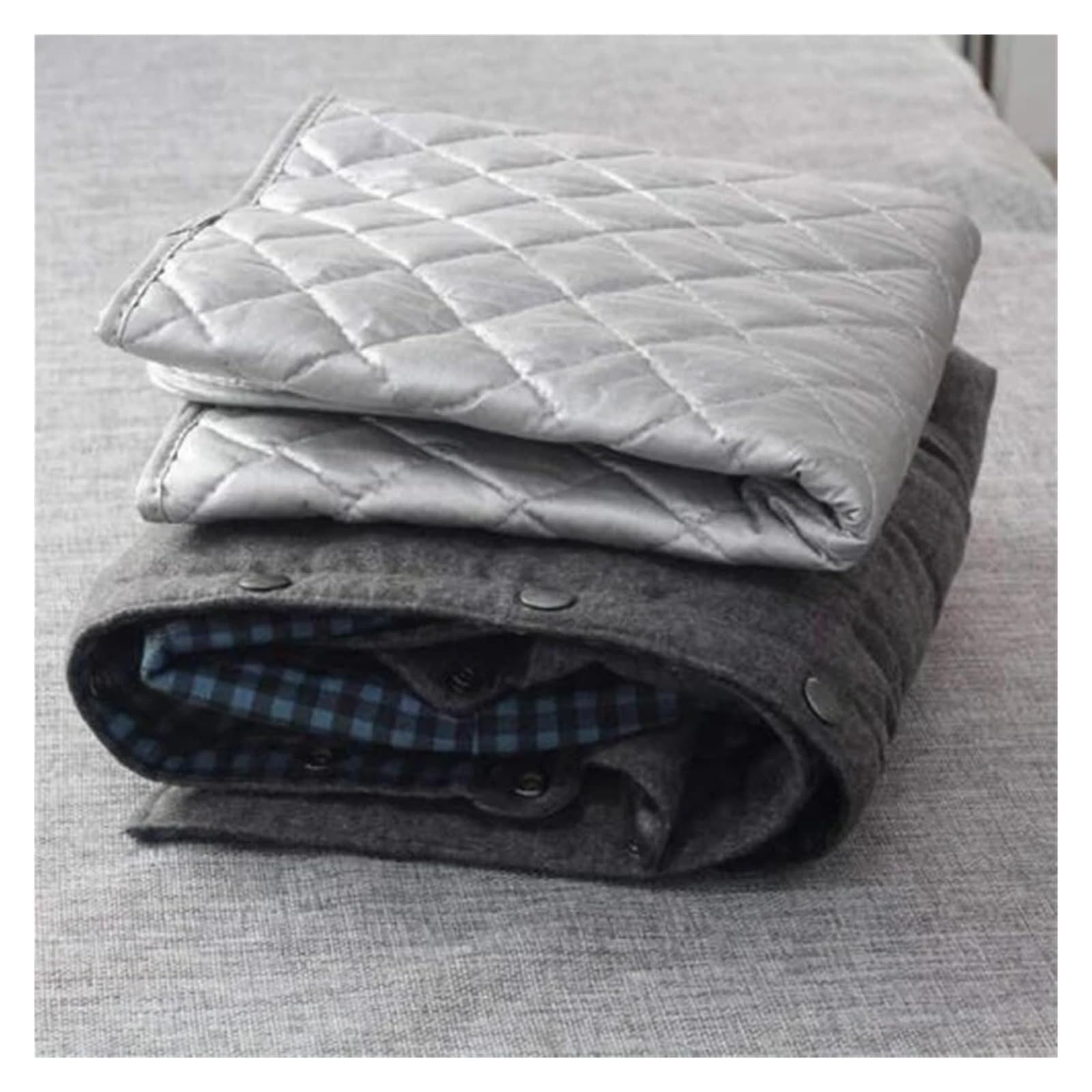 Alfombrilla portátil para Planchar, Estera for Planchar, Almohadilla for la Colada, Funda for Lavadora y Secadora, Protector de algodón Plateado, 48x85cm, 60x55cm(48x85cm)