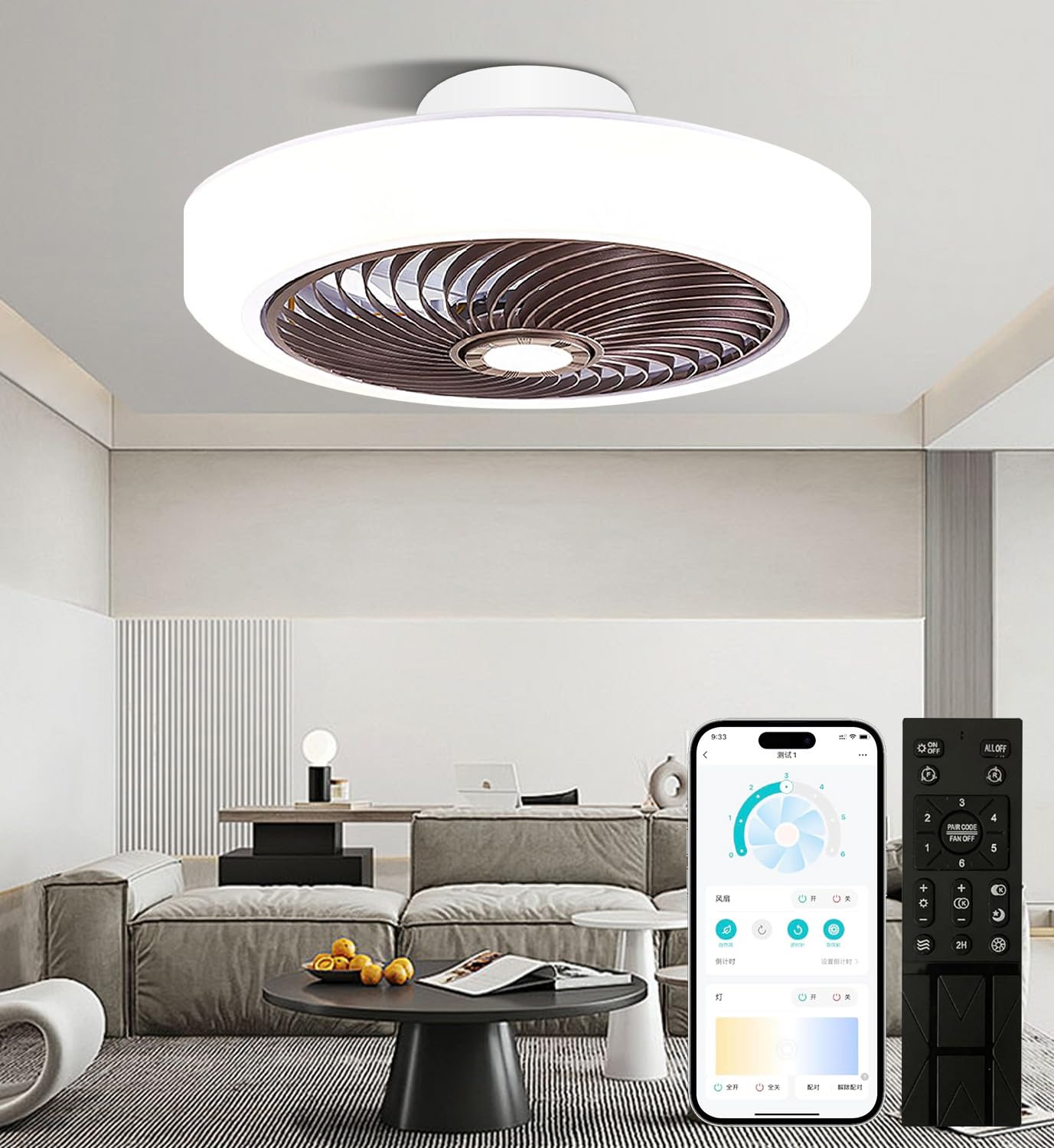 Amazon | 【360°送风・節電・冷暖房効率UP】XINGMU LEDシーリング