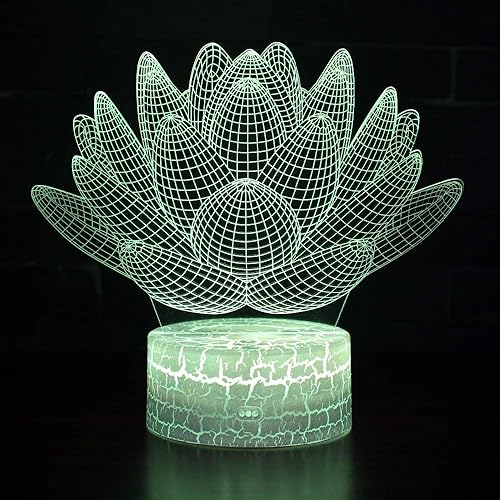 Miniatura 7 de 7 color cambiante noche lámpara 3D atmósfera luz 3D ilusión visual LED lámpara para niños juguete Navidad regalos cumpleaños