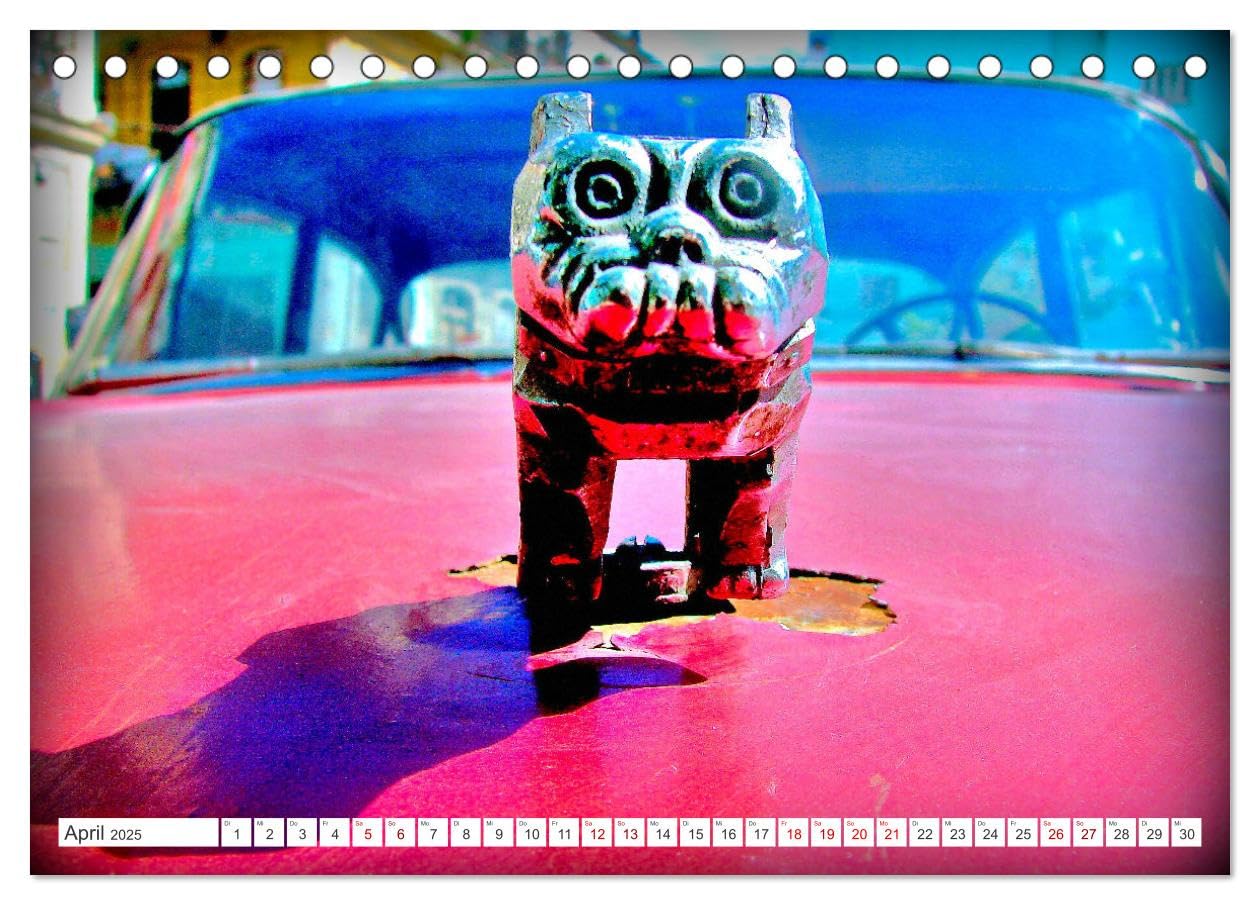 Tierische Oldtimer - Markante Kühlerfiguren (Tischkalender 2025 DIN A5 quer), CALVENDO Monatskalender: Tierfiguren auf der Kühlerhaube von Oldtimern (CALVENDO Mobilitaet)