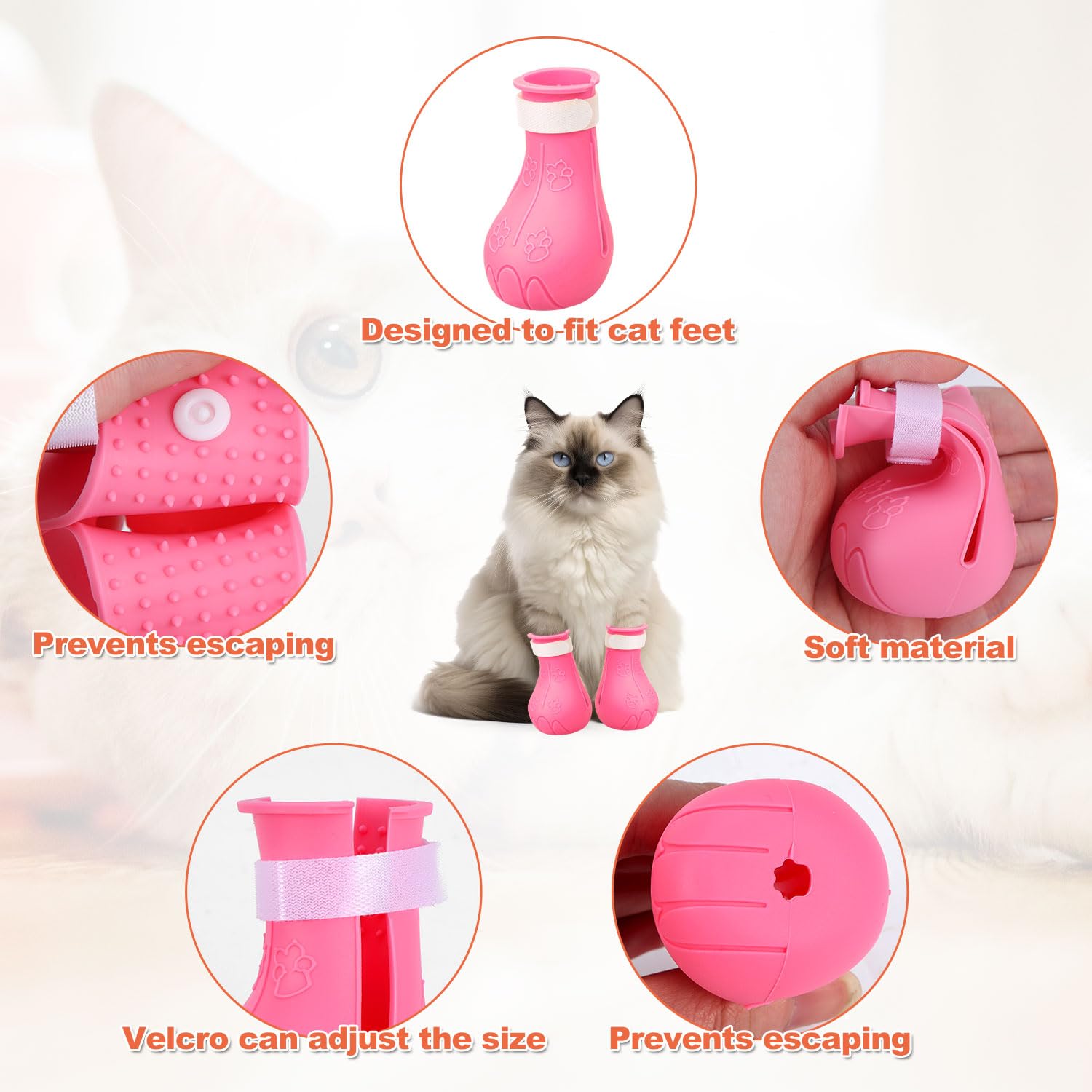 Gosknor 4pcs Cat Feet Covers - Image 4