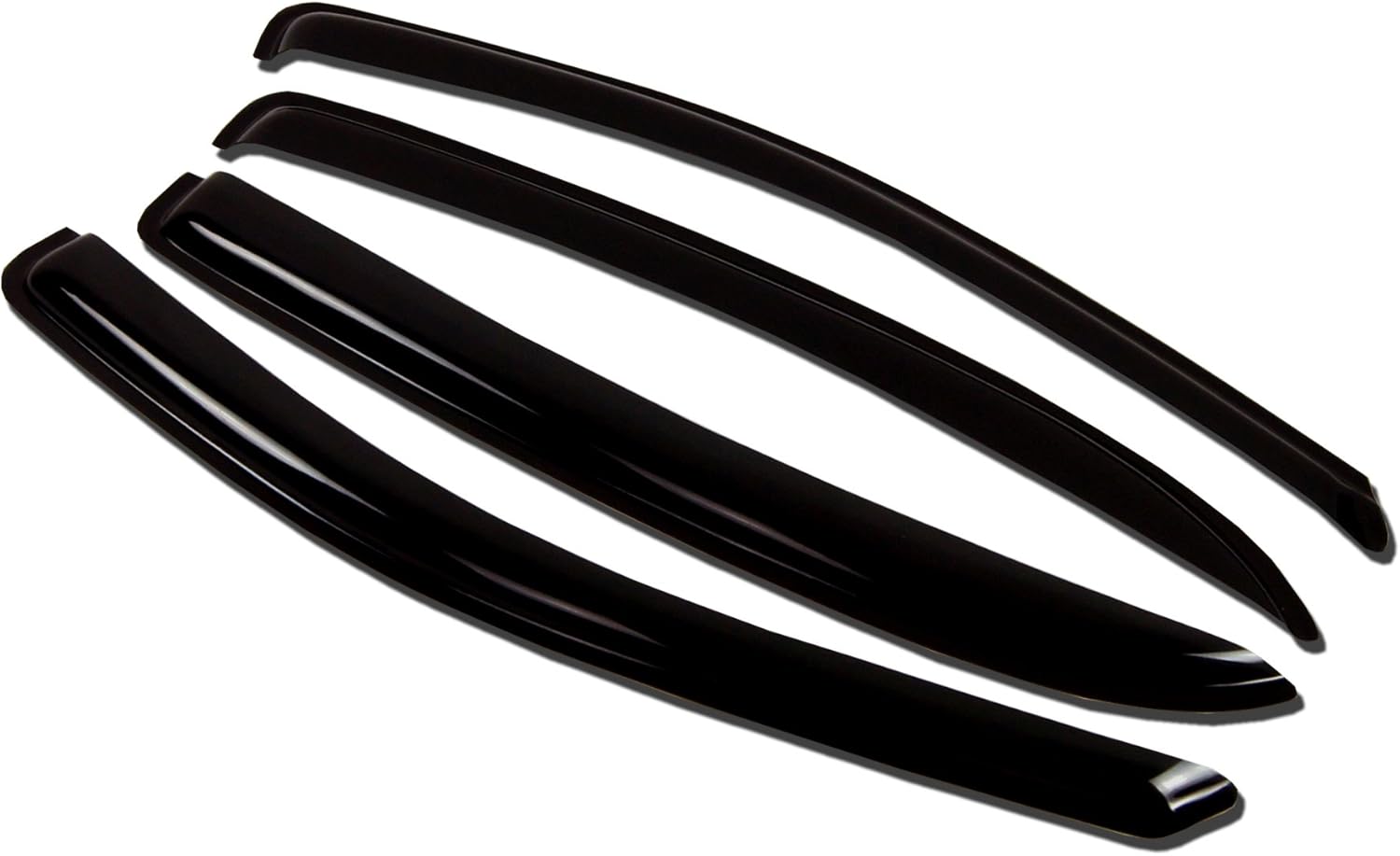 Tuningpros WV-766B Outside Mount Window Visor Deflector Rain Guard Dark Smoke 4-pc Set, Compatible with 2016-2018 Mitsubishi Outlander Made For Mitsubishi Outlander 2016-2018