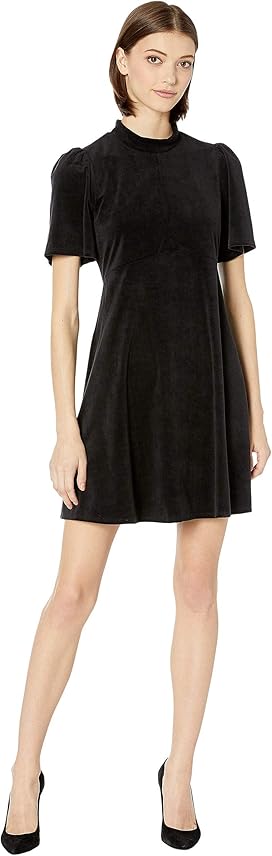 cece bow neck short sleeve dress