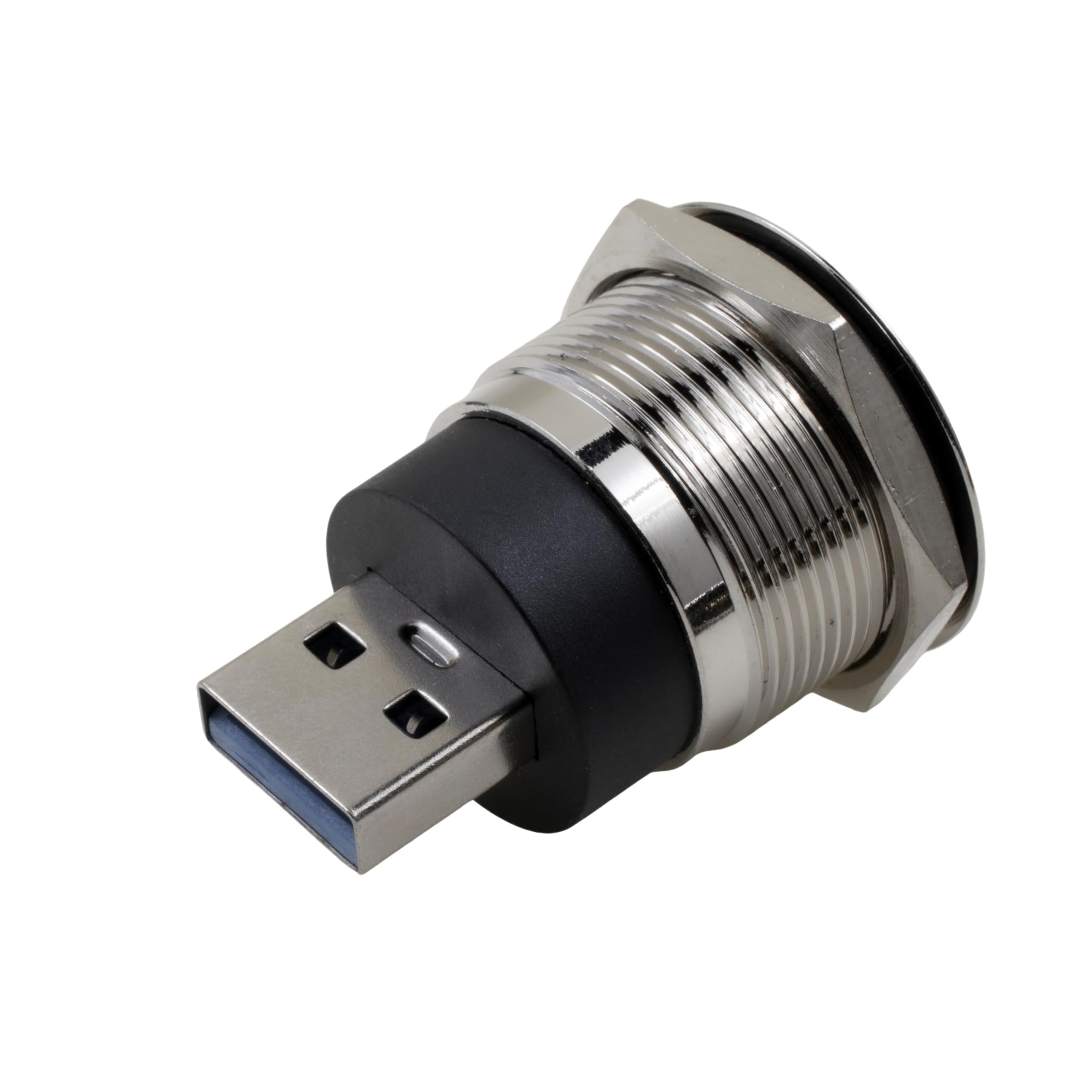 USB 3.0 Stecker auf Buchse, wasserdichter Montageadapter, 5 Gbit/s Datenübertragung und Laden, runder Gewindekonverter mit Mutterbefestigung für Panelmontage, staubdicht und langlebig