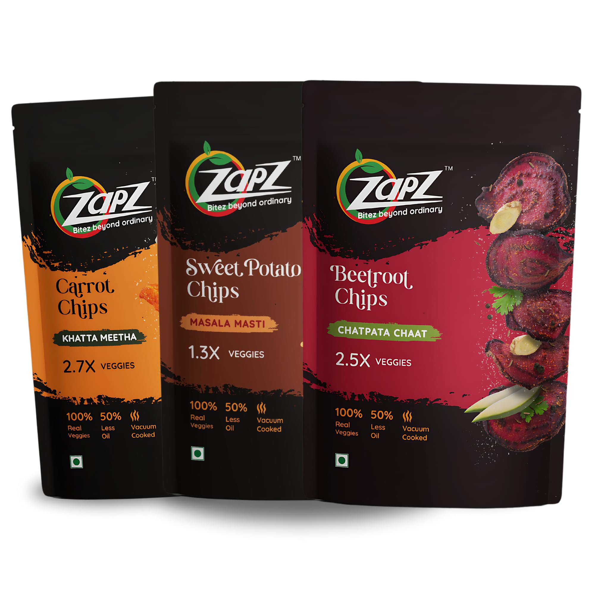 See full amazon price history chart for ZapZ Vegetable Chips Sweet Potato Masala Masti, Beetroot Chatpata Chaat, Carrot Khatta Meetha | Gluten Free | Vegan Snack| Low Fat | 50% Less Oil | Vegetables | High Fibre - Pack of 3 ZapZ Vegetable Chips Sweet Potato Masala Masti, Beetroot Chatpata Chaat, Carrot Khatta Meetha | Gluten Free | Vegan Snack| Low Fat | 50% Less Oil | Vegetables | High Fibre - Pack of 3 (B0D49JPBWW) Amazon Price History, Amazon Price Tracker