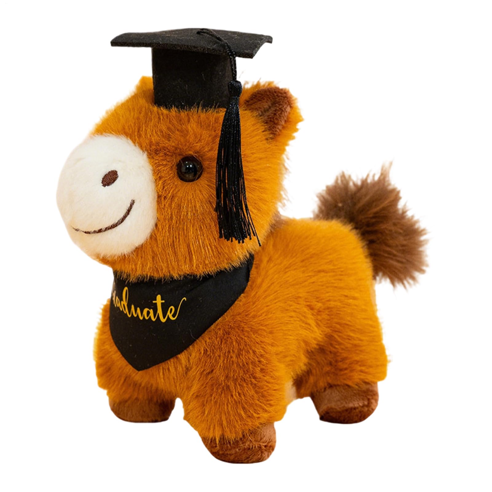Graduation Horse Plush Gift, Soft And Huggable, 28cm, Horse Stuffed With Gown Cap, Stuffed Animal Graduation Gift, Versatile Comfort Pillow, For Class Of 2026 Nursery Bedroom Decor