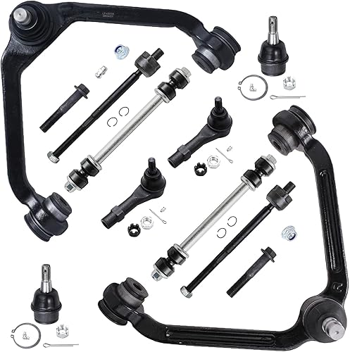 Miniatura 393 de Detroit Axle - Kit de suspensión frontal de 10 piezas para Ford Ranger Mazda B2300 B2500 B3000 B4000, 2 brazos de control superiores, 2 rótulas