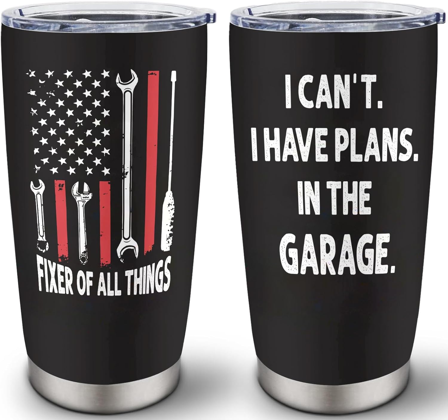 Garage Gifts for Men, Car Guy Gifts for Men, I Can't I Have Plans in The Garages Gift, Garages Gift for Fathers Day Christmas Birthday 20 Oz Tumbler