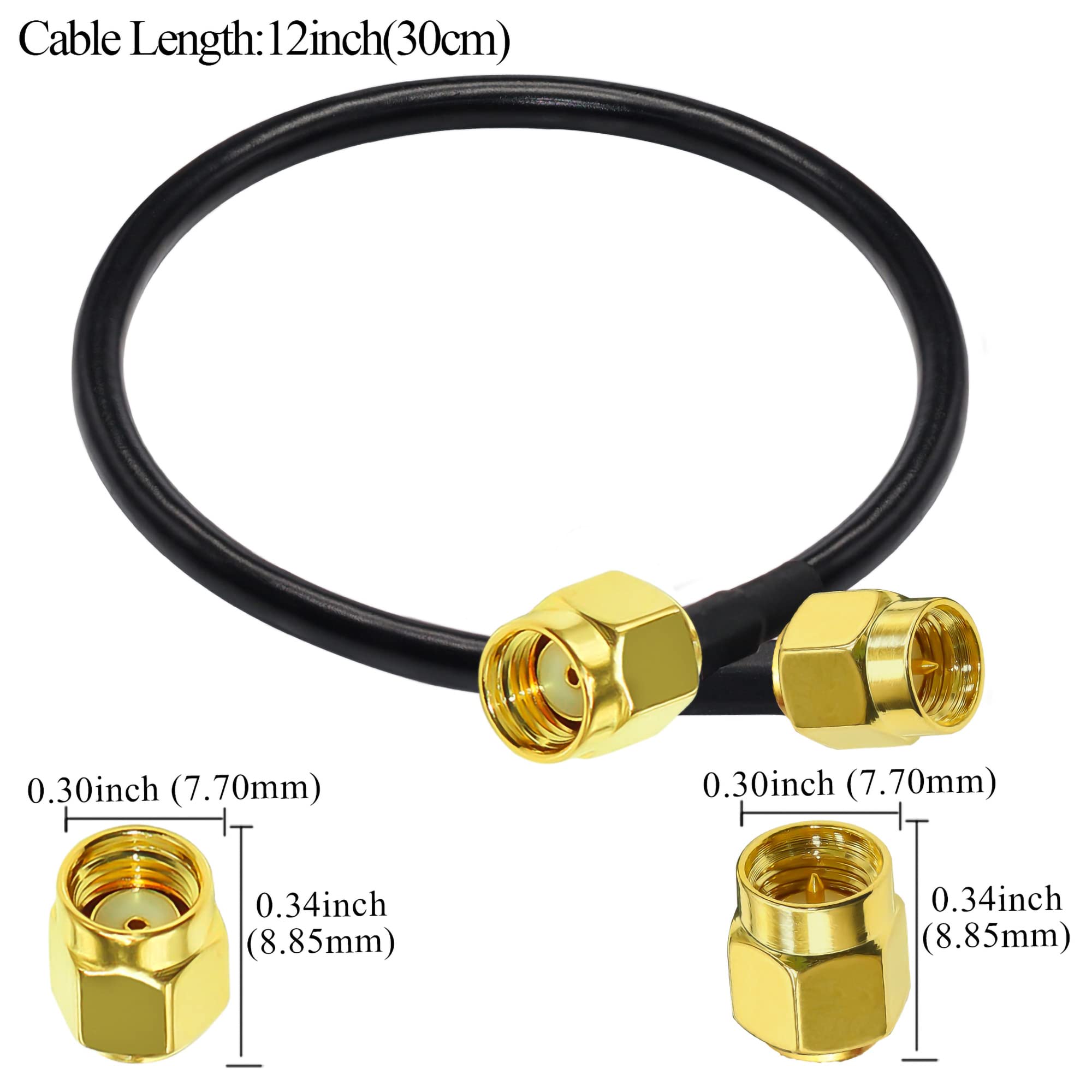 Cavi Coassiali RF Serie RG RG58 50Ohm Con Connettore SMA Maschio A SMA Male To Sma Female Connector Pigtail Cable - Foto 3