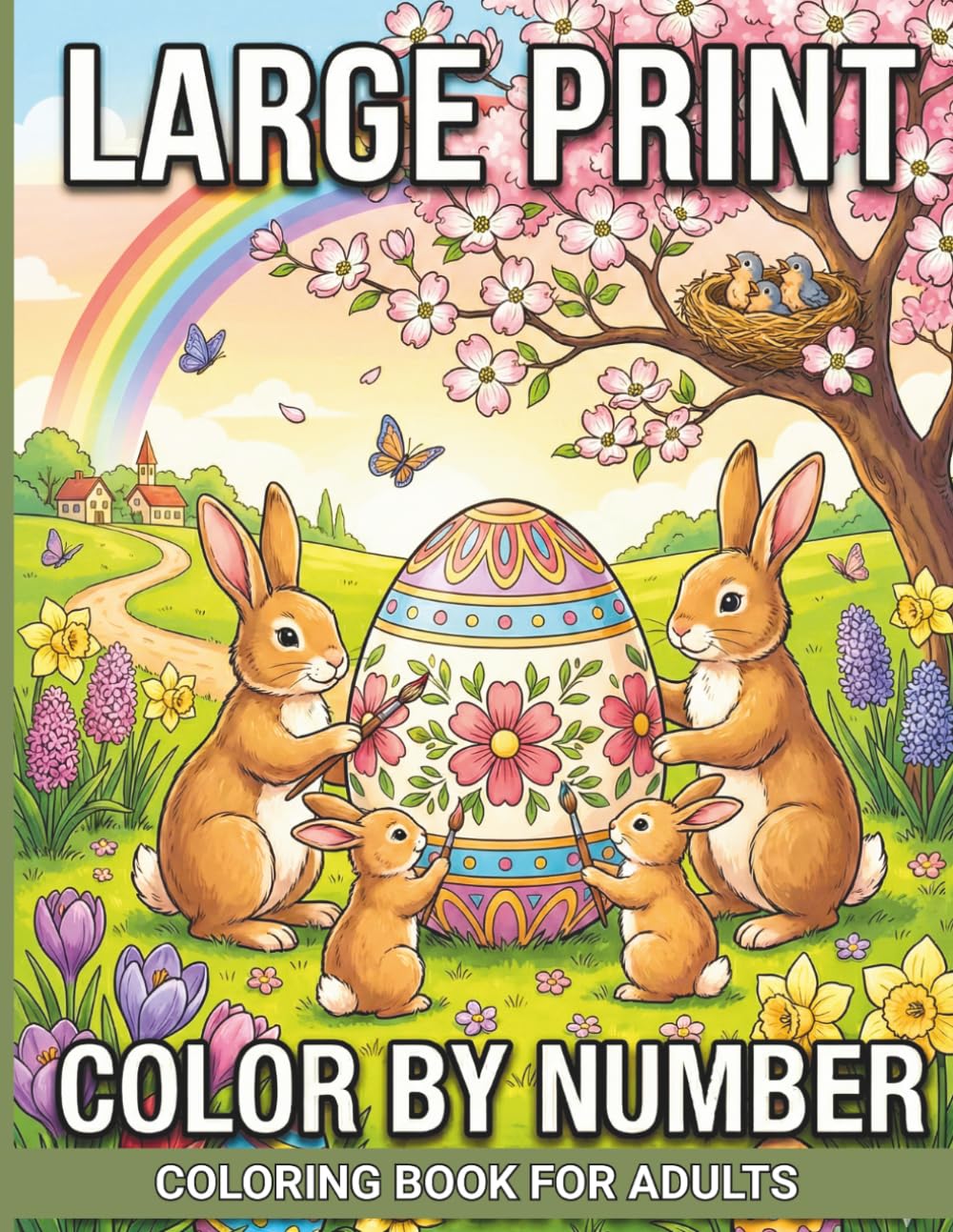 Large Print Color by Number Coloring Book for Adults: 50 Unique and Simple Color by Number Pages with Bold Lines and Clear Keys for Stress Relief and Creative Focus for Senior Colorists