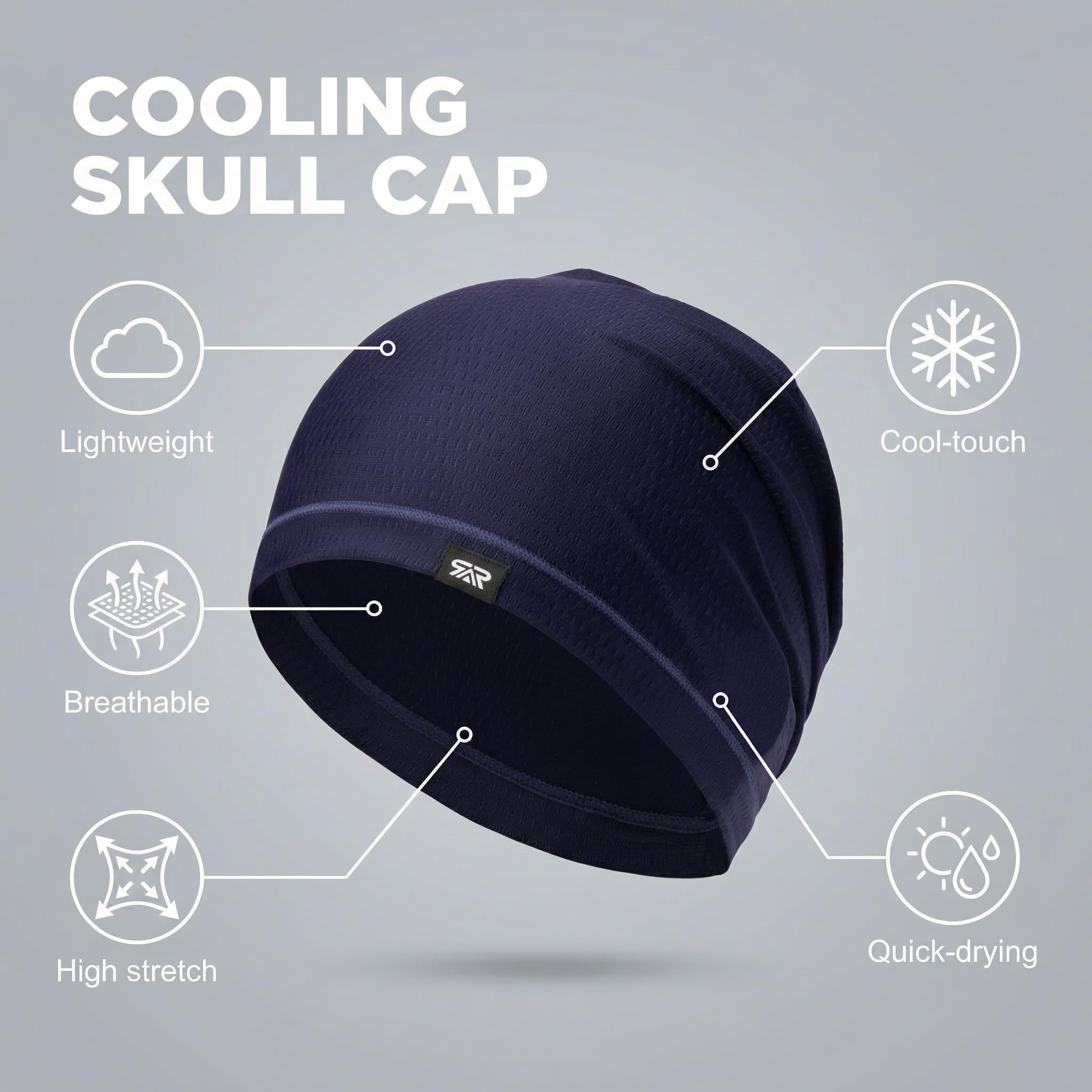 LONGLONG 2 Pack Summer Beanies - Lightweight Breathable Cooling Skull Caps for Women Men Sports & Daily Wear — view 2