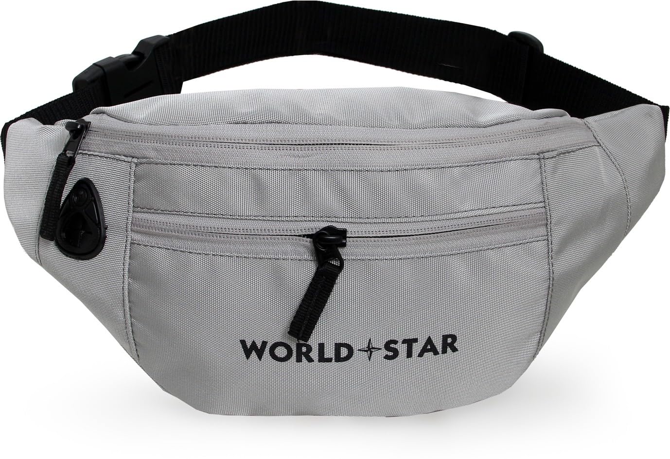 Polyester Waist Pack Travel Handy Hiking Zip Pouch Document Money Phone Belt Sport Bag for Men and Women and Adult | Grey | Rock Grey Waist Bag