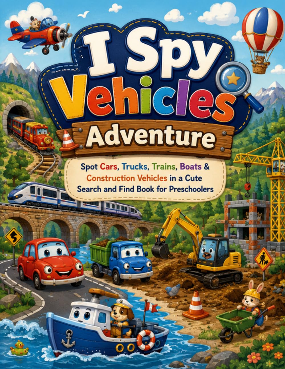 I Spy Vehicles: Find Cars, Trucks, Tractors, Buses & More in a Fun Search and Find Adventure for Little Kids (I Spy Adventure)